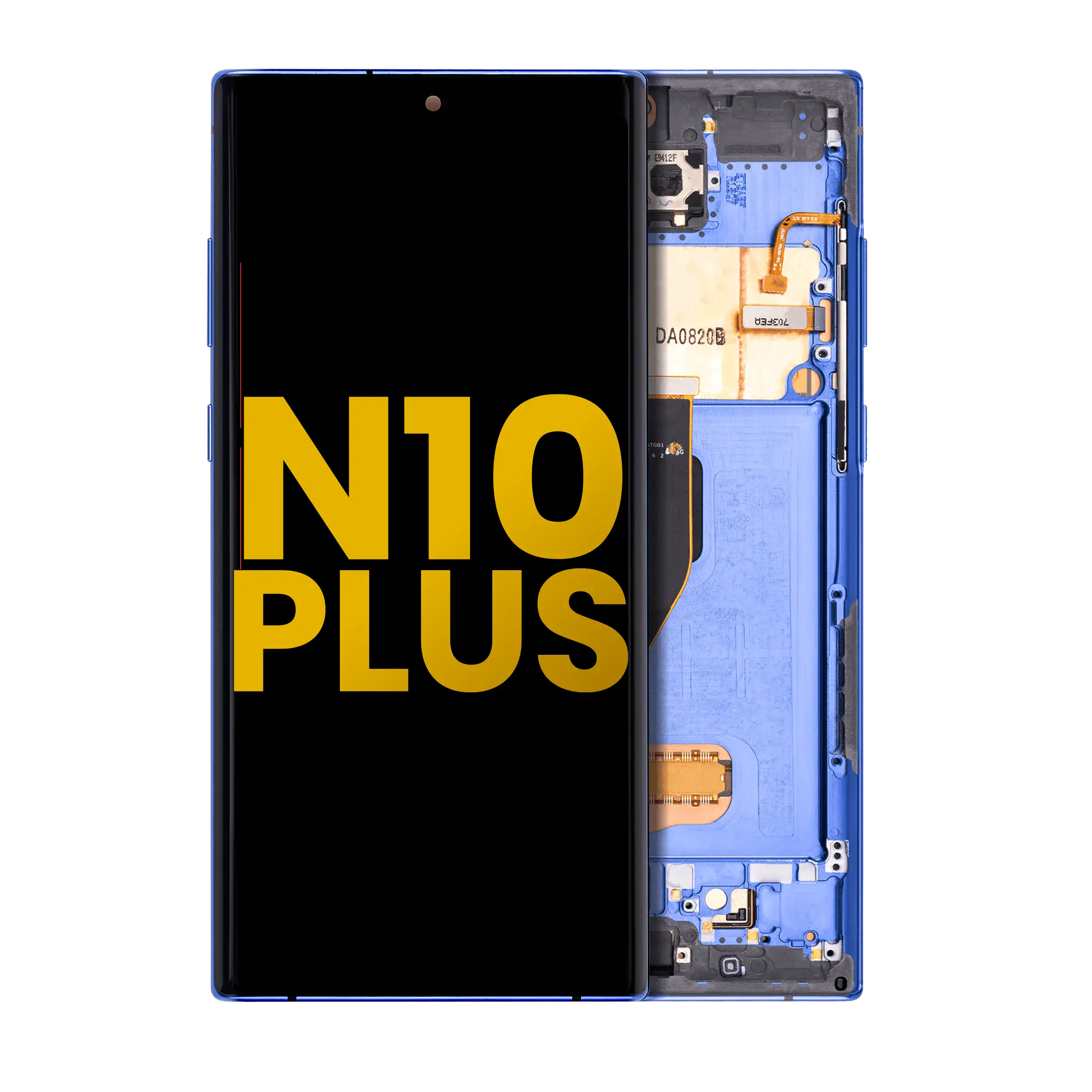 Oled Assembly With Frame Compatible For Samsung Galaxy Note 10 Plus / 5G (Refurbished) (Blue)