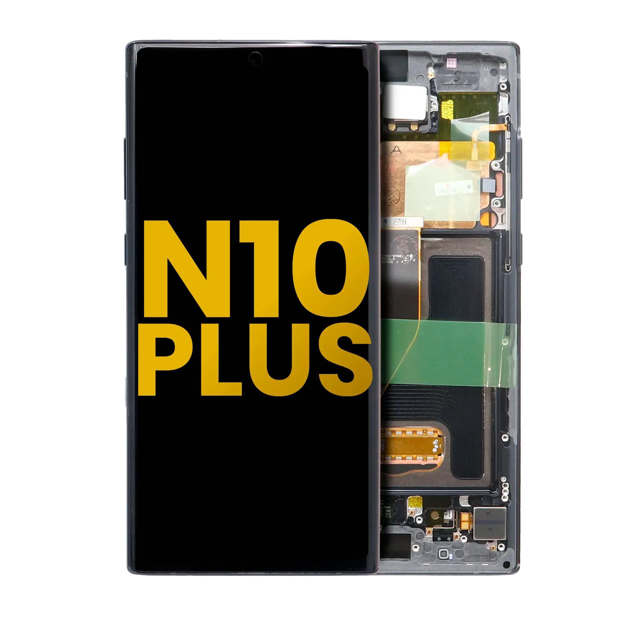 Oled Assembly With Frame Compatible For Samsung Galaxy Note 10 Plus / 5G (Refurbished) (Aura Black)