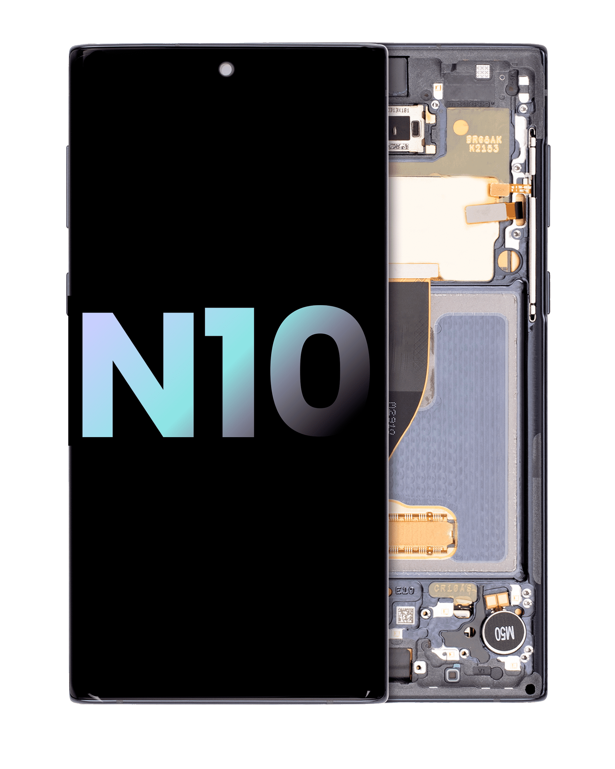 Oled Assembly With Frame Compatible For Samsung Galaxy Note 10 (Service Pack) (Aura Black)