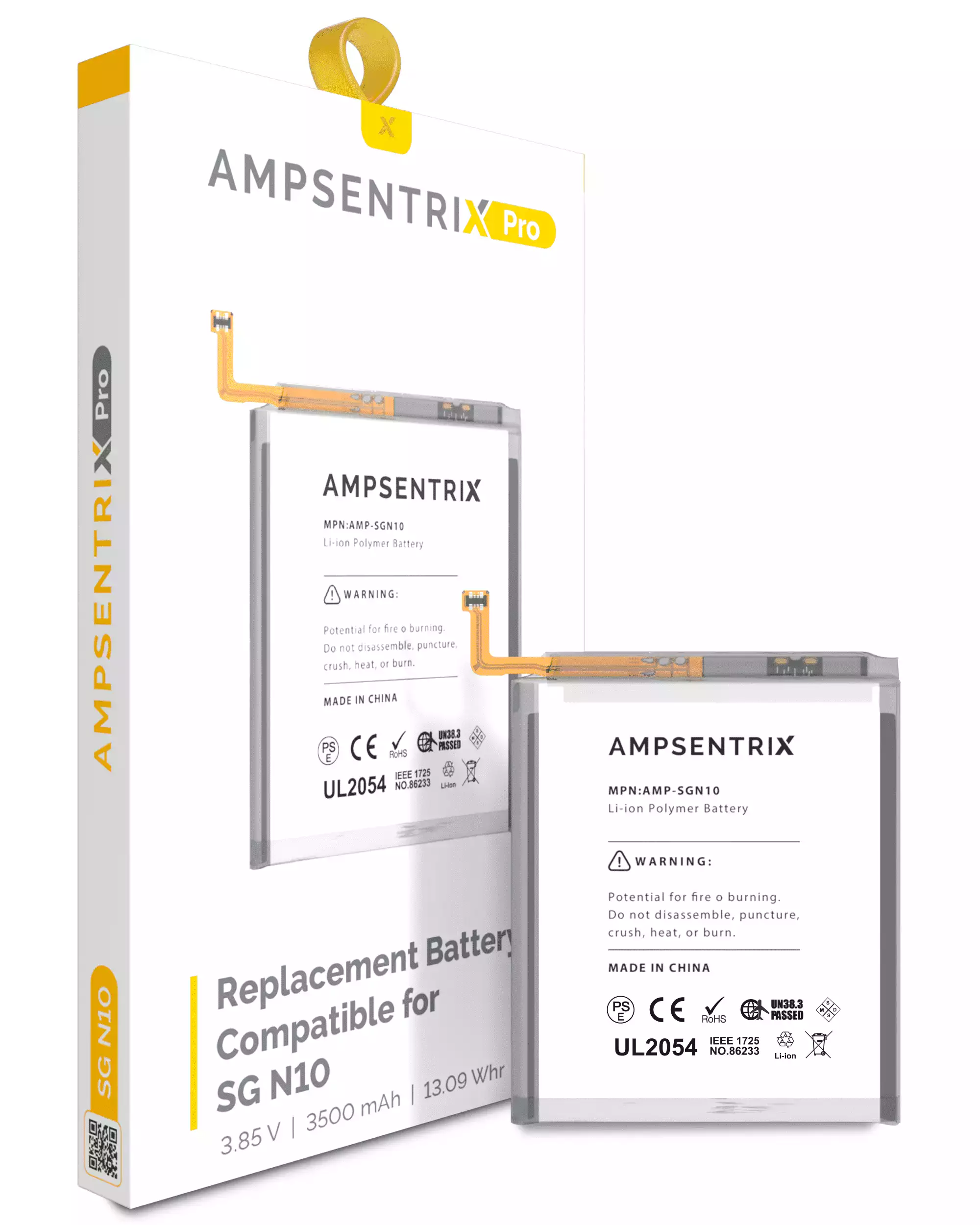 Replacement Battery Compatible For Samsung Galaxy Note 10 (Ampsentrix Pro)