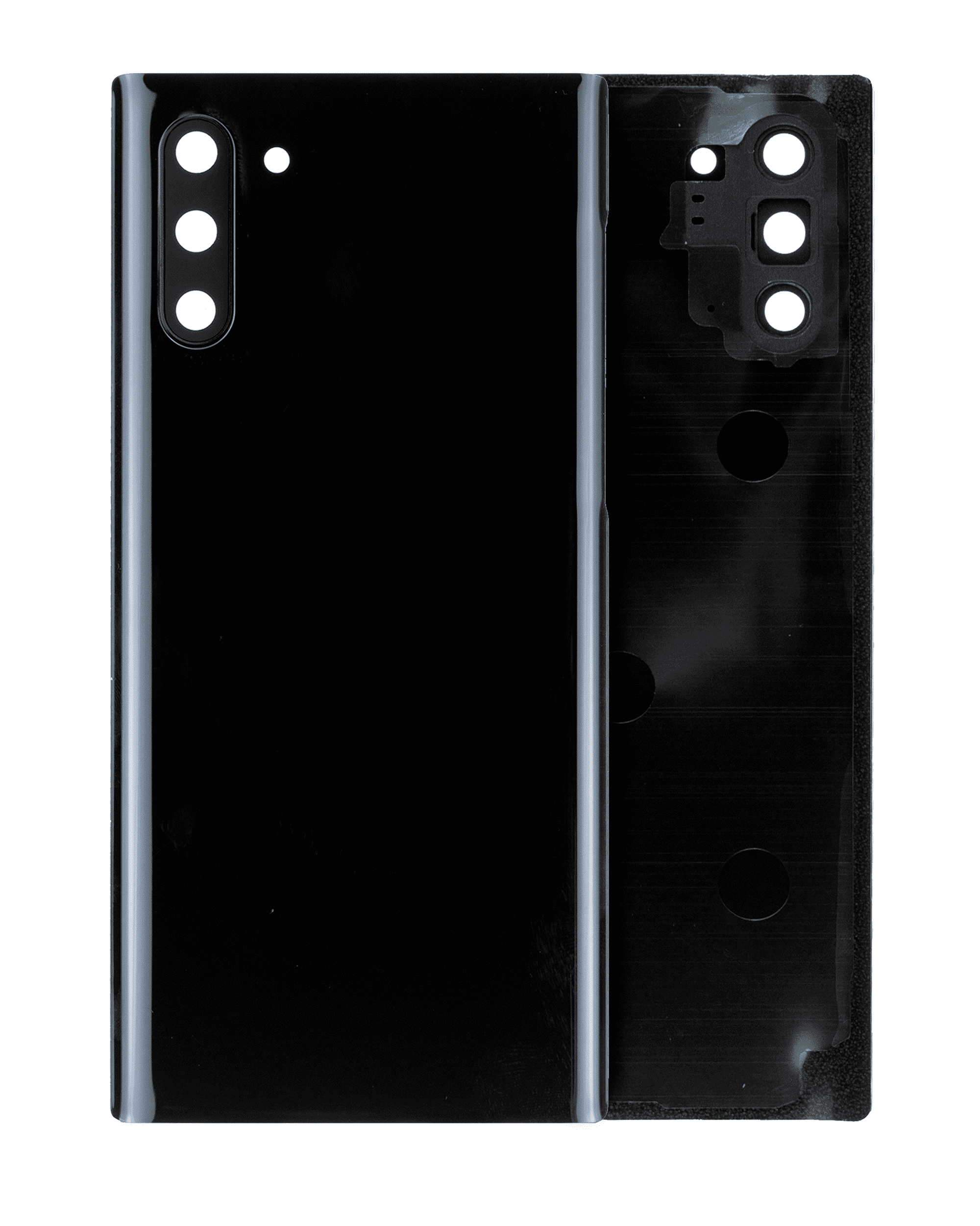 Back Cover Glass With Camera Lens Compatible For Samsung Galaxy Note 10 (No Logo) (Aftermarket Plus) (Aura Black)