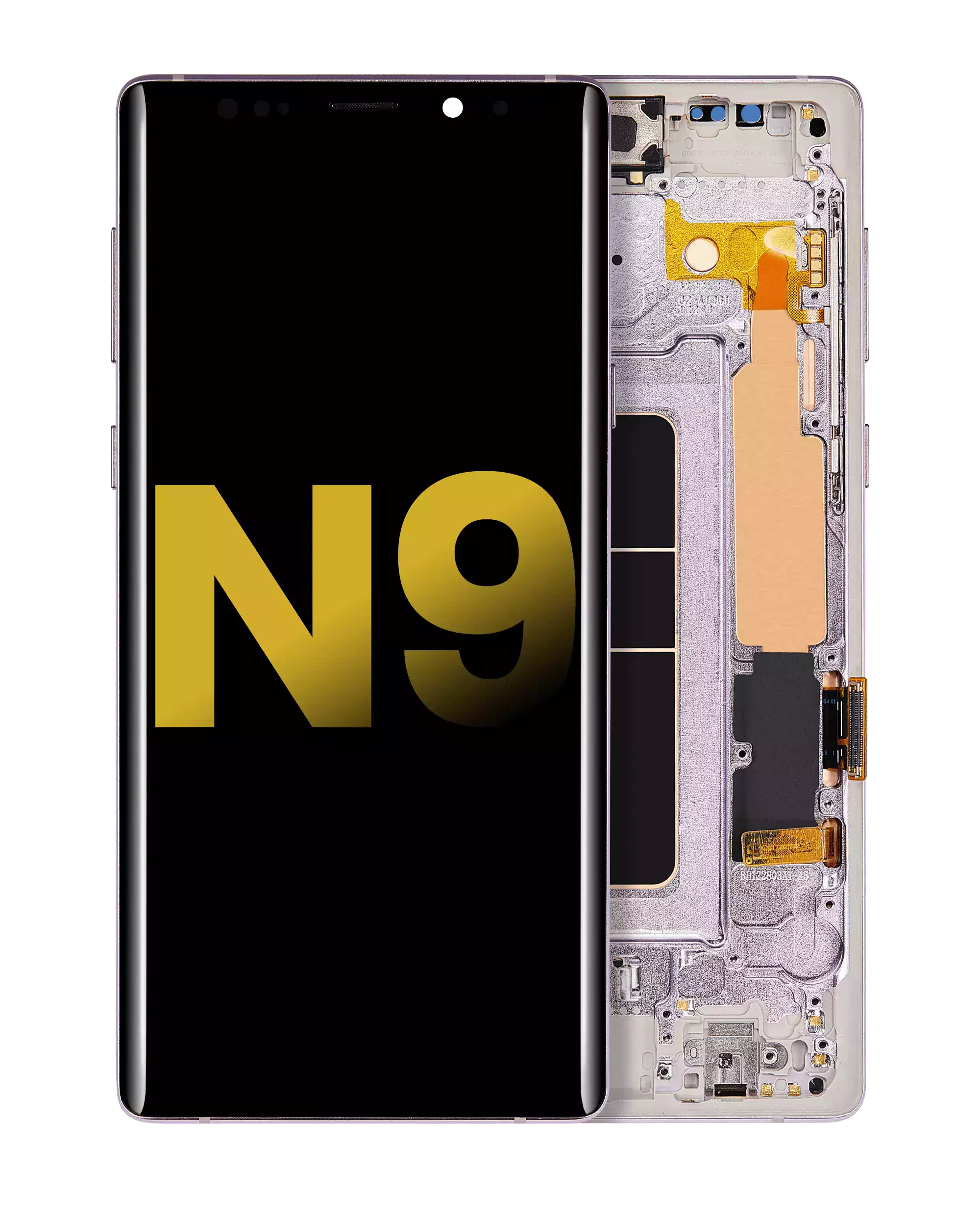 Oled Assembly With Frame Compatible For Samsung Galaxy Note 9 (Refurbished) (Lavender Purple)