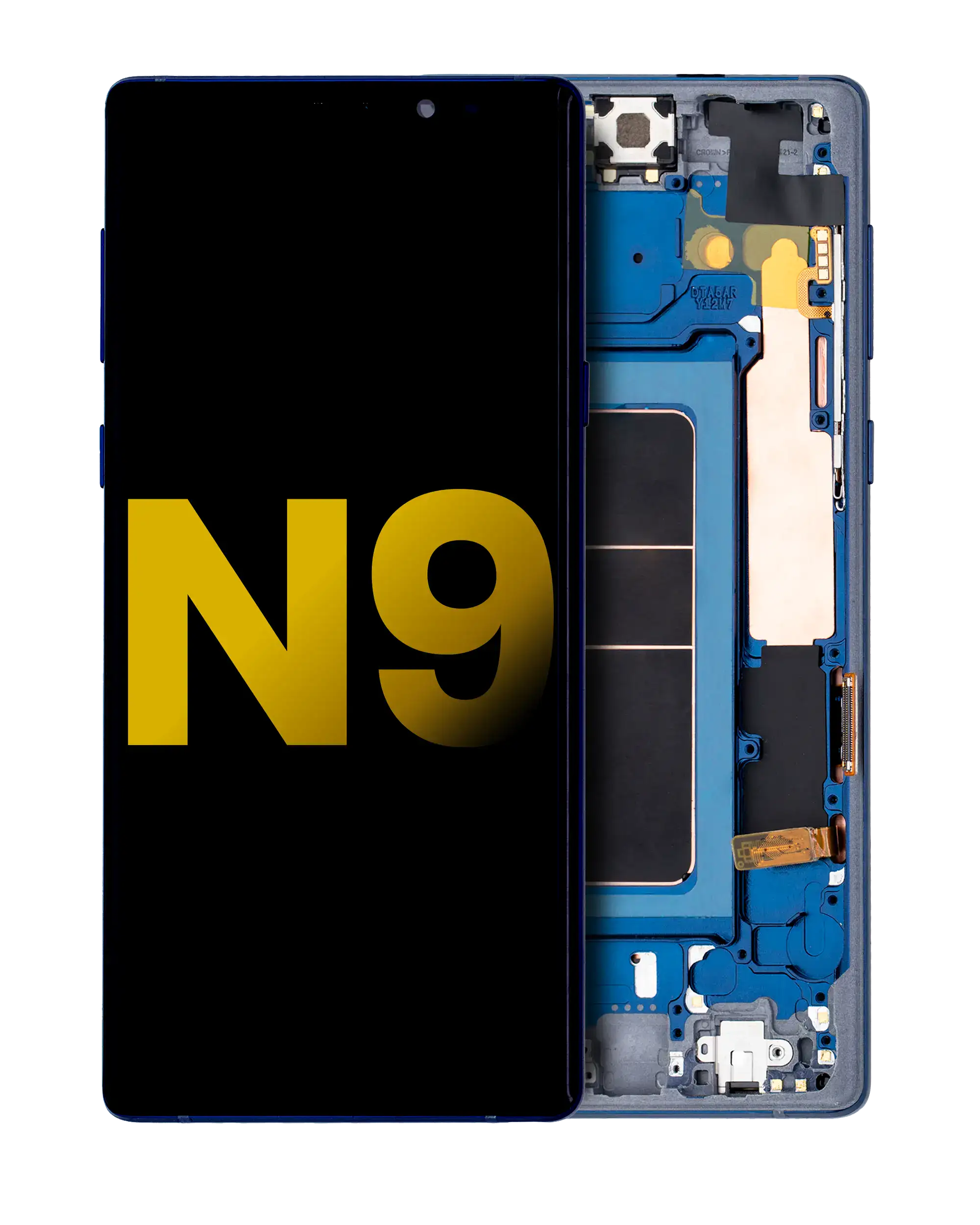 Oled Assembly With Frame Compatible For Samsung Galaxy Note 9 (Refurbished) (Ocean Blue)