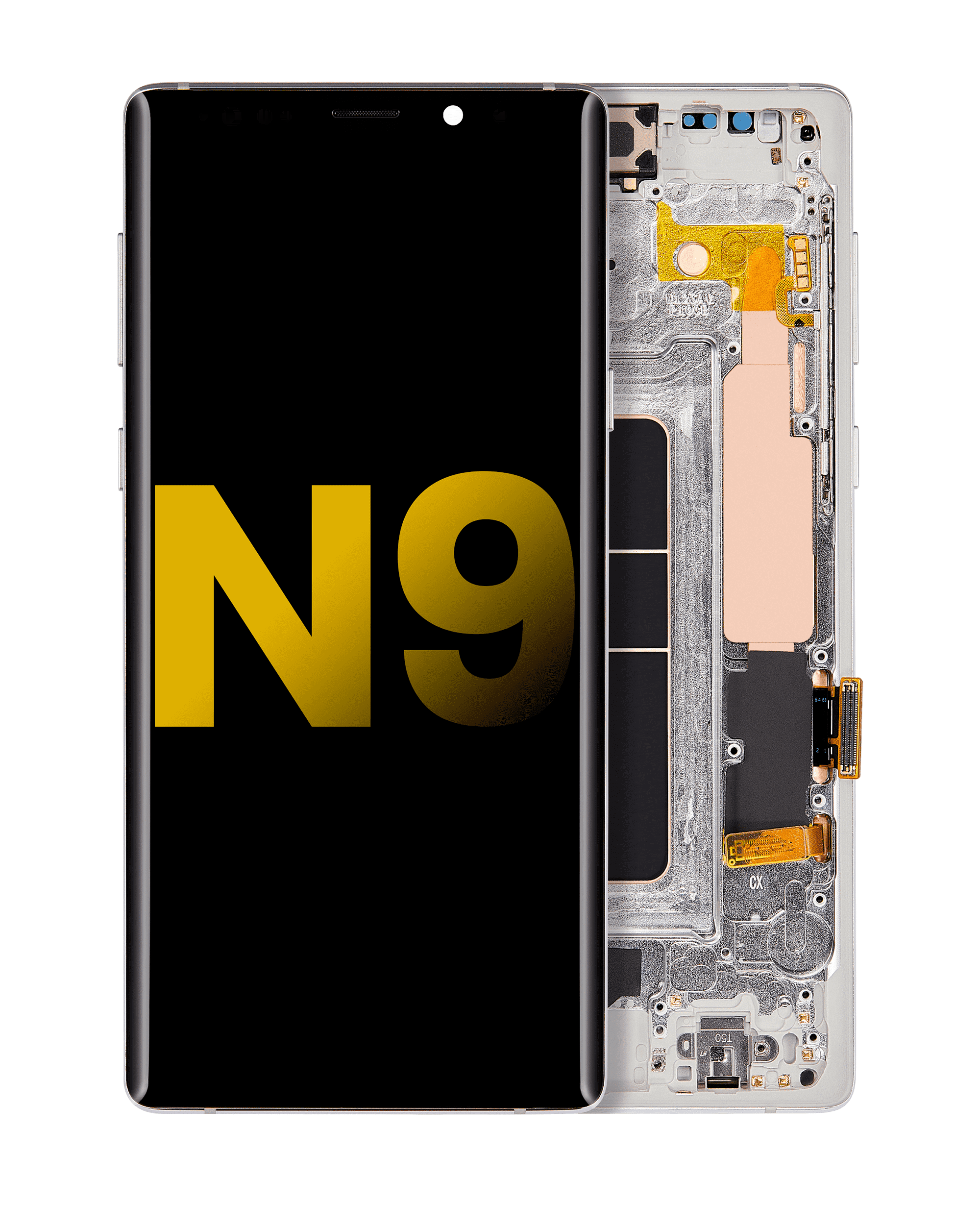 Oled Assembly With Frame Compatible For Samsung Galaxy Note 9 (Refurbished) (Alpine White)