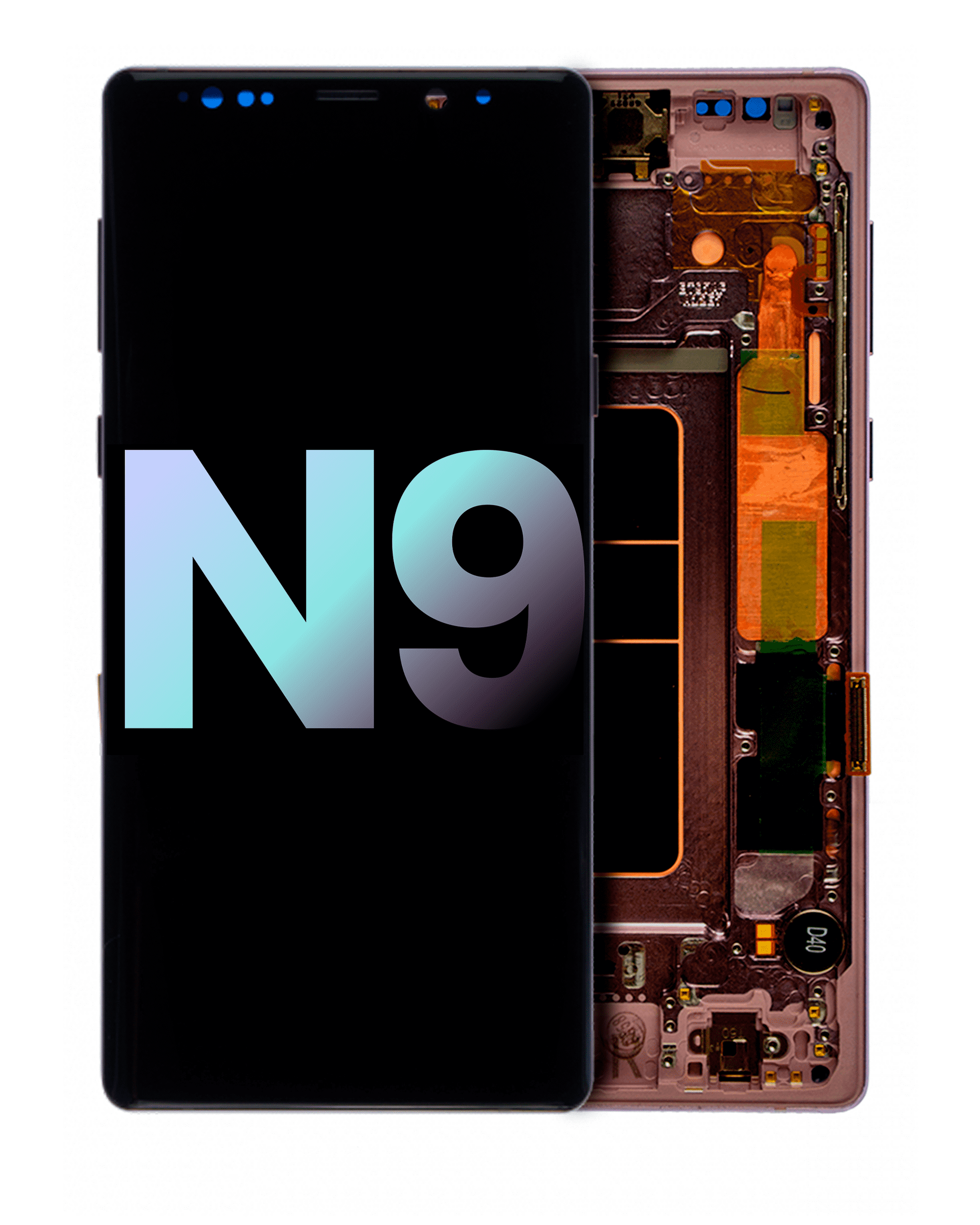 Oled Assembly With Frame Compatible For Samsung Galaxy Note 9 (Service Pack) (Metallic Copper)