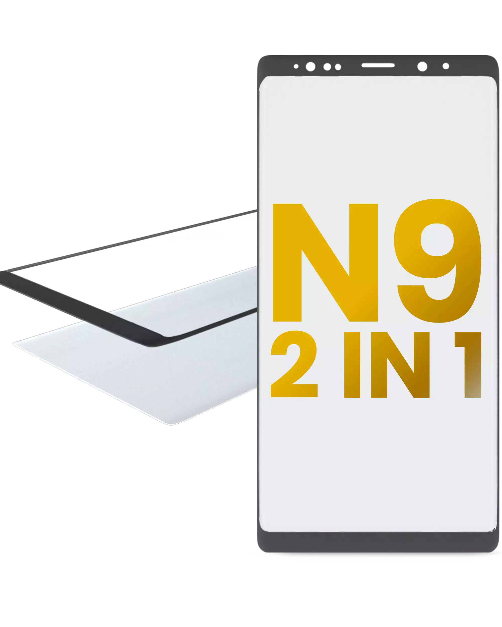2 In 1 Front Glass With Oca Pre-Installed Compatible For Samsung Galaxy Note 9
