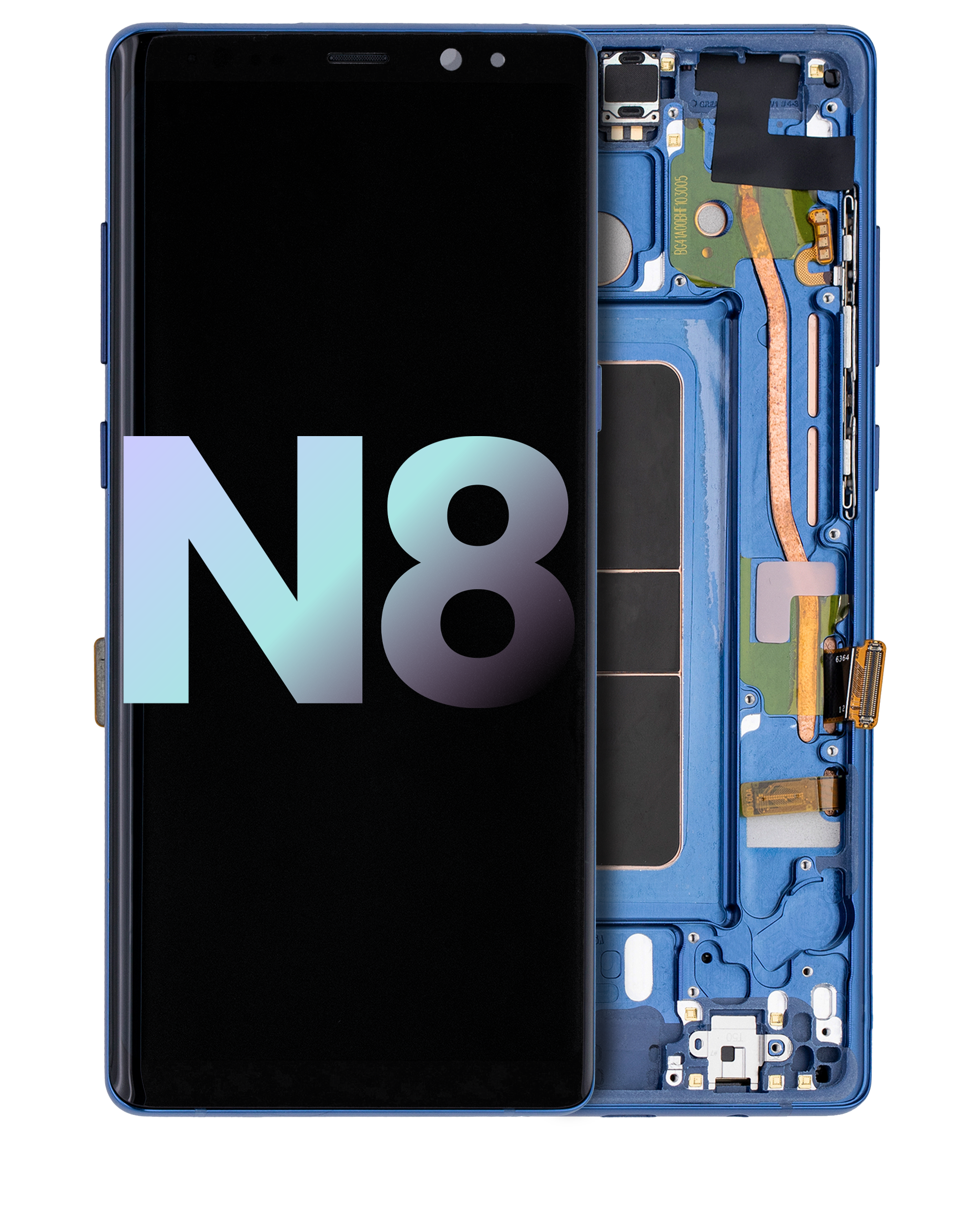 Oled Assembly With Frame Compatible For Samsung Galaxy Note 8 (Service Pack) (Blue)