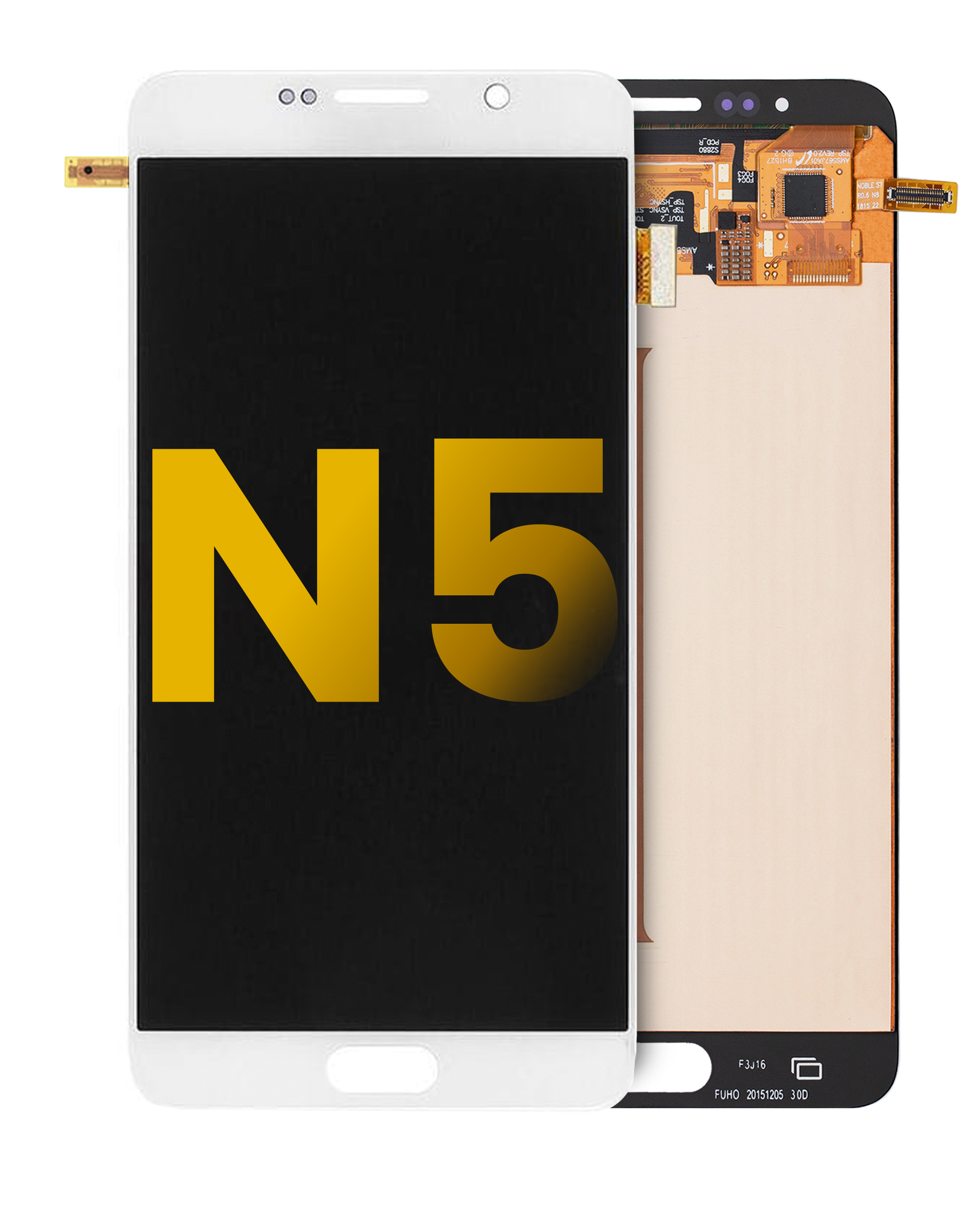 Oled Assembly Without Frame Compatible For Samsung Galaxy Note 5 (Refurbished) (White Pearl)