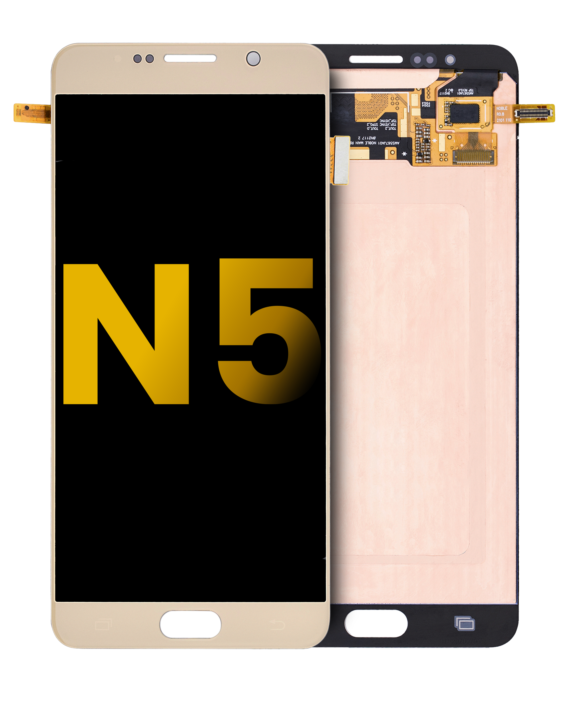 Oled Assembly Without Frame Compatible For Samsung Galaxy Note 5 (Refurbished) (Gold Platinum)