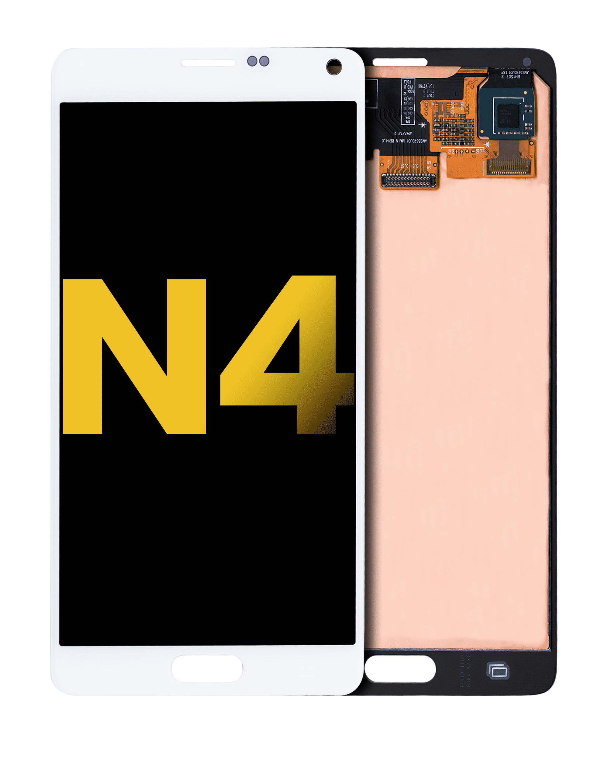 Oled Assembly Without Frame Compatible For Samsung Galaxy Note 4 (Refurbished) (White)