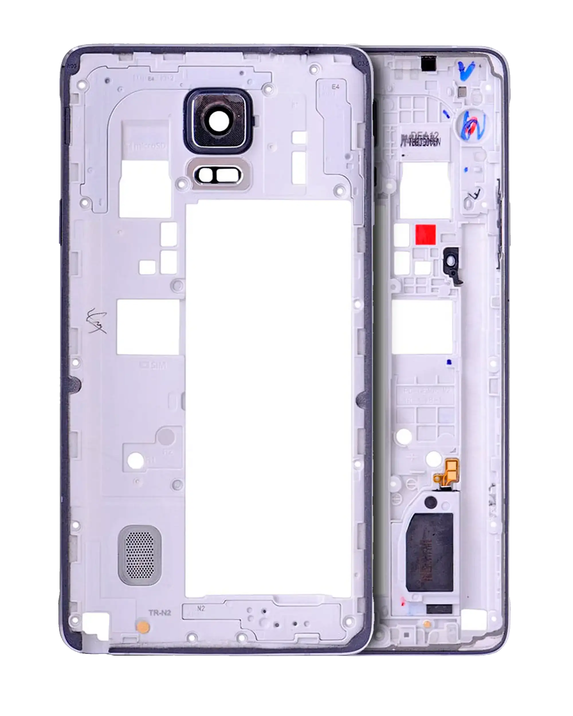 Mid-Frame Housing Compatible For Samsung Galaxy Note 4 (With Small Parts) (Black)