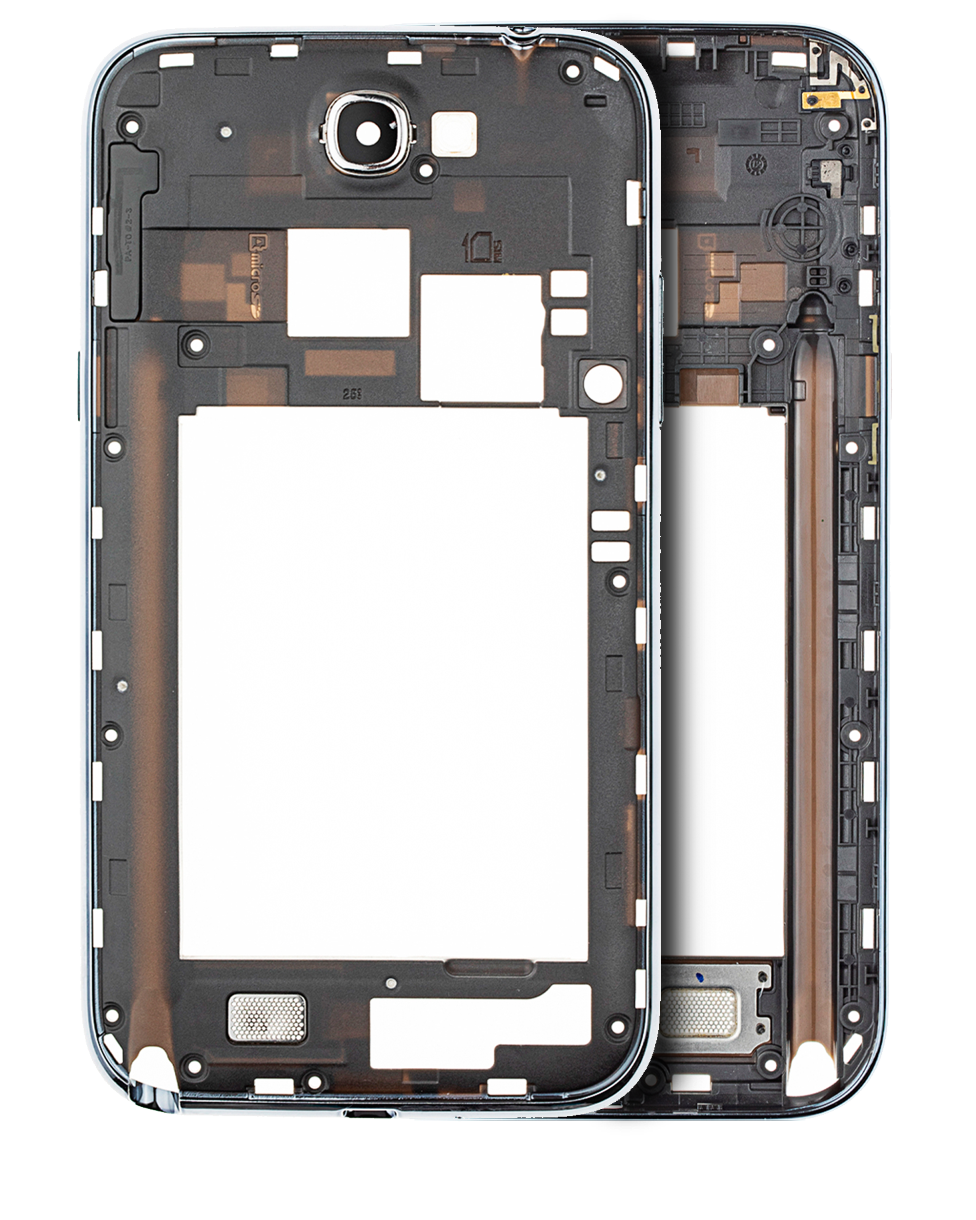 Mid-Frame Housing Compatible For Samsung Galaxy Note 2 (With Small Parts) (Titanium Gray)