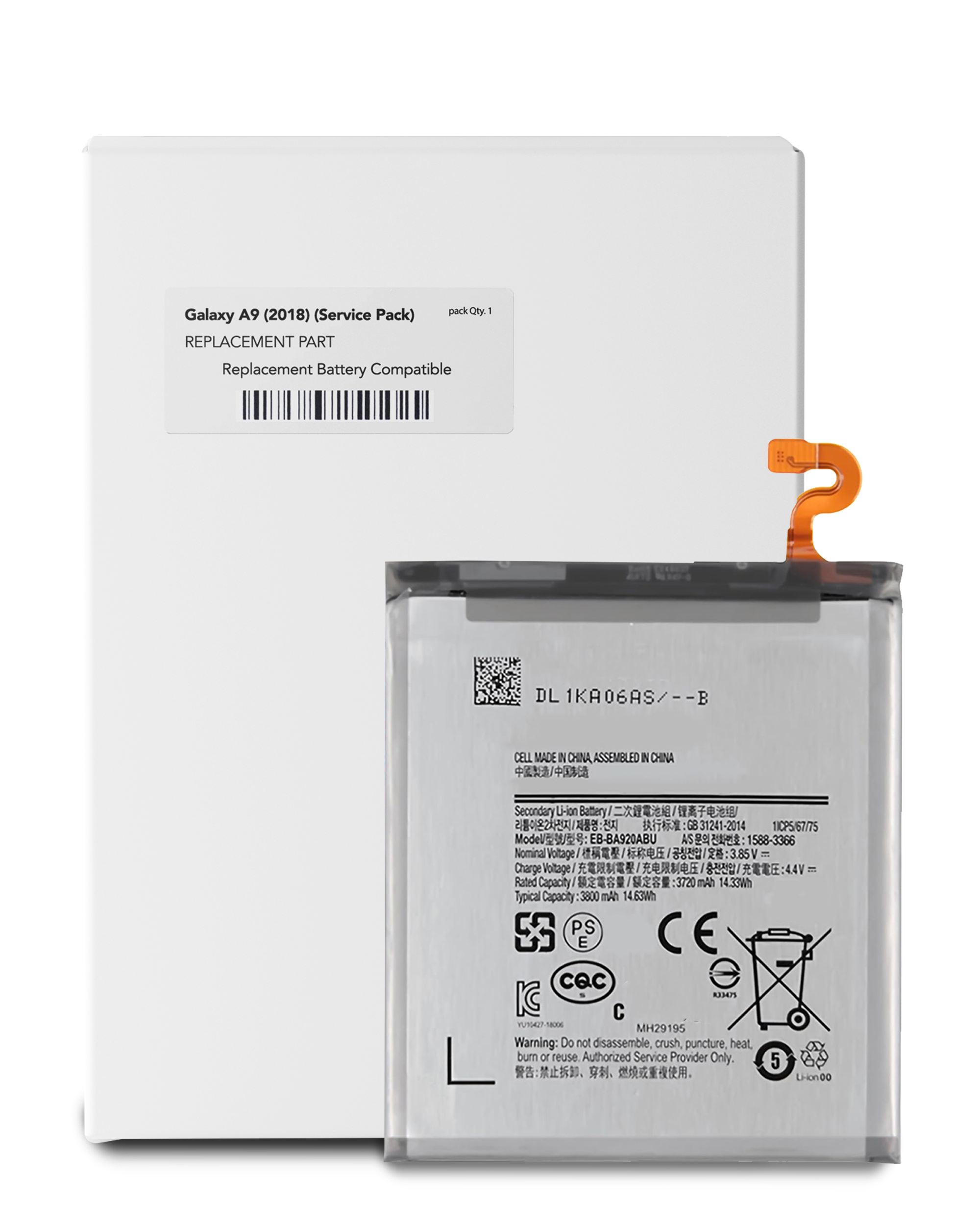 Replacement Battery Compatible For Samsung Galaxy A9 (A920 / 2018) (Eb-Ba920Abe) (Service Pack)