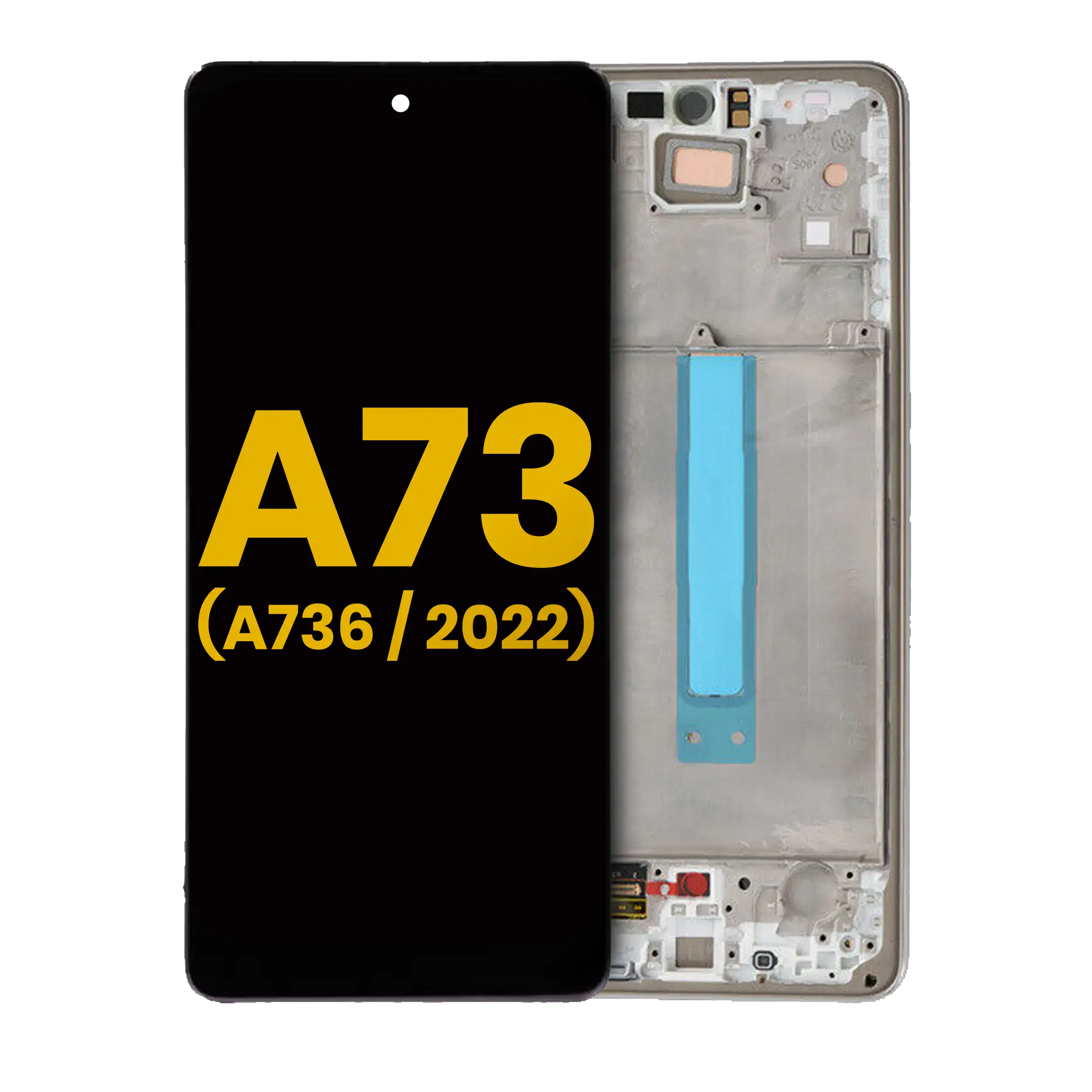 Oled Assembly With Frame Compatible For Samsung Galaxy A73 5G (A736 / 2022) (Refurbished) (White)