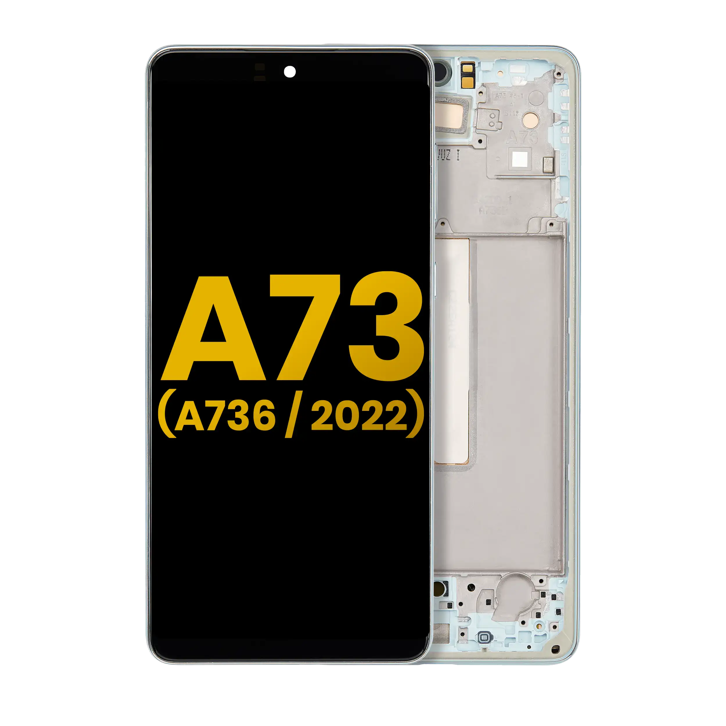 Oled Assembly With Frame Compatible For Samsung Galaxy A73 5G (A736 / 2022) (Refurbished) (Mint)