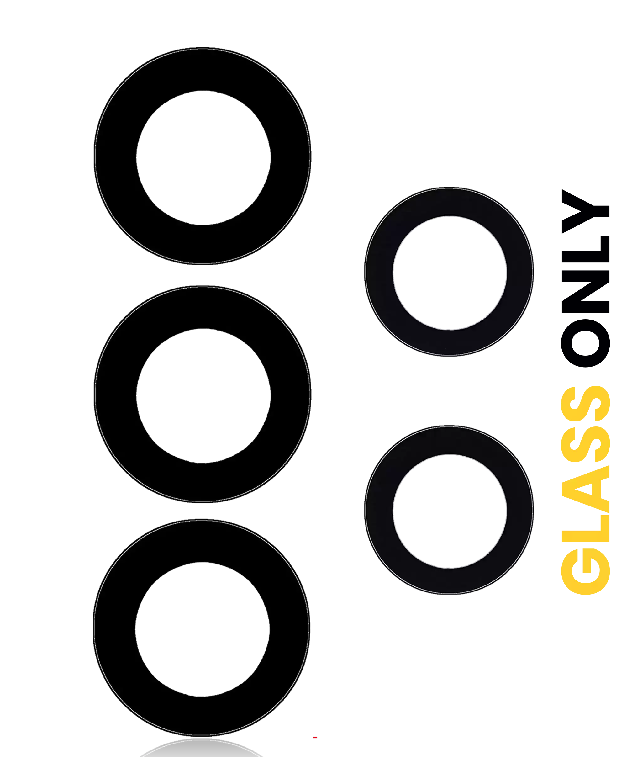 Back Camera Lens (Glass Only) With Adhesive Compatible For Samsung Galaxy A73 5G (A736 / 2022) (5 Piece Set)