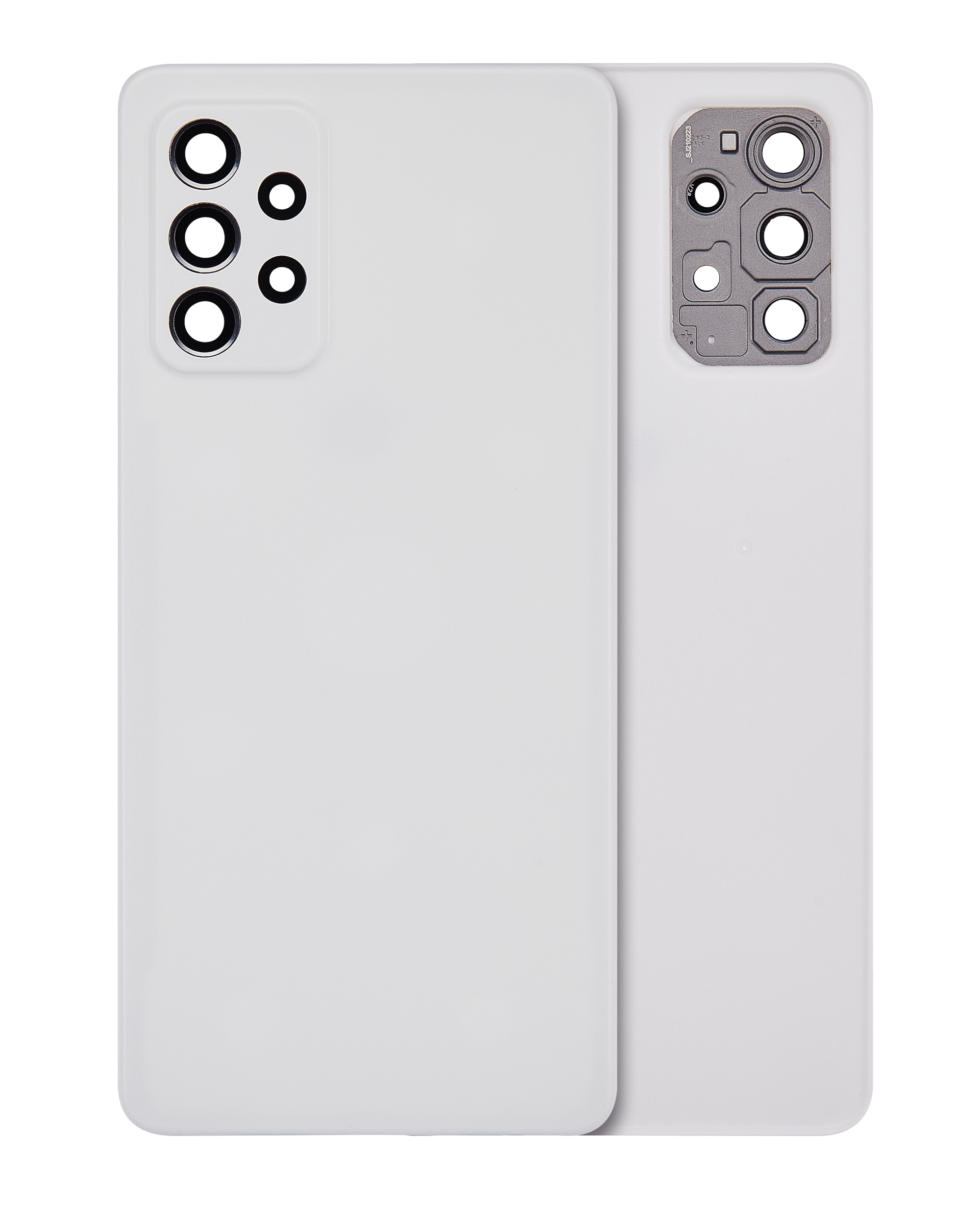 Back Cover Glass With Camera Lens Compatible For Samsung Galaxy A72 (A725 / 2021) (Service Pack) (White)