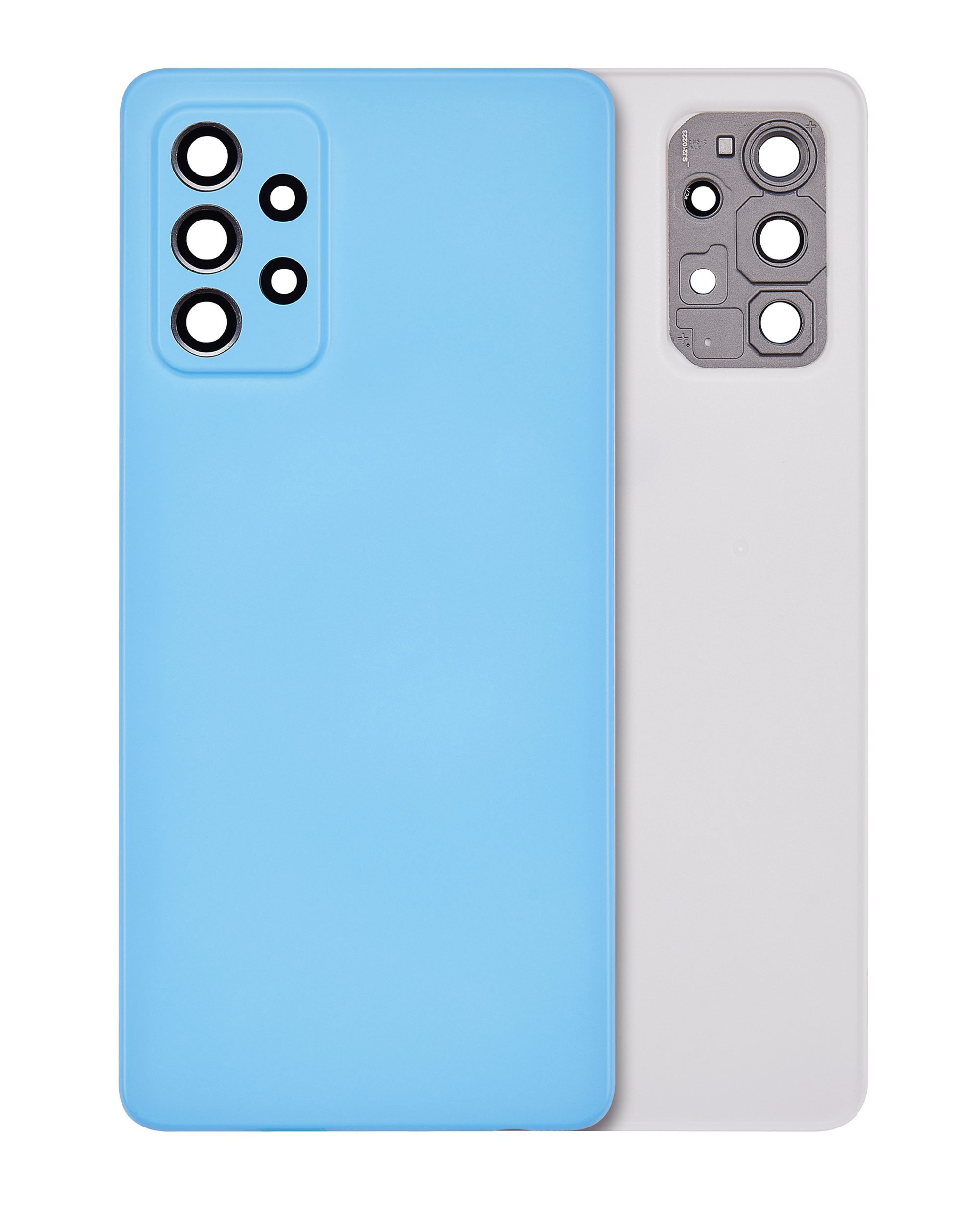 Back Cover Glass With Camera Lens Compatible For Samsung Galaxy A72 (A725 / 2021) (Service Pack) (Blue)