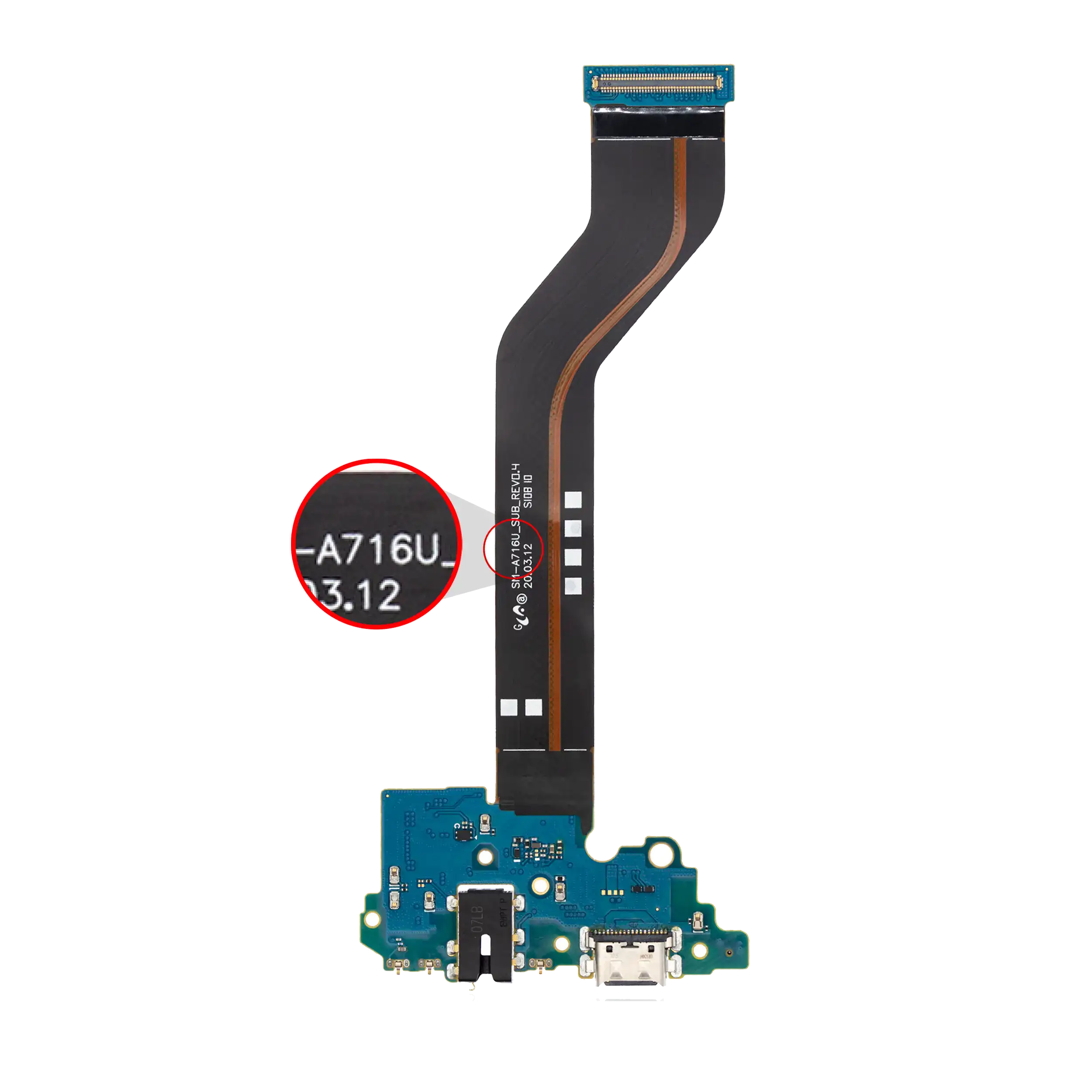 Charging Port With Headphone Jack Compatible For Samsung Galaxy A71 5G (A716U / 2020) (Us Version) (Premium)