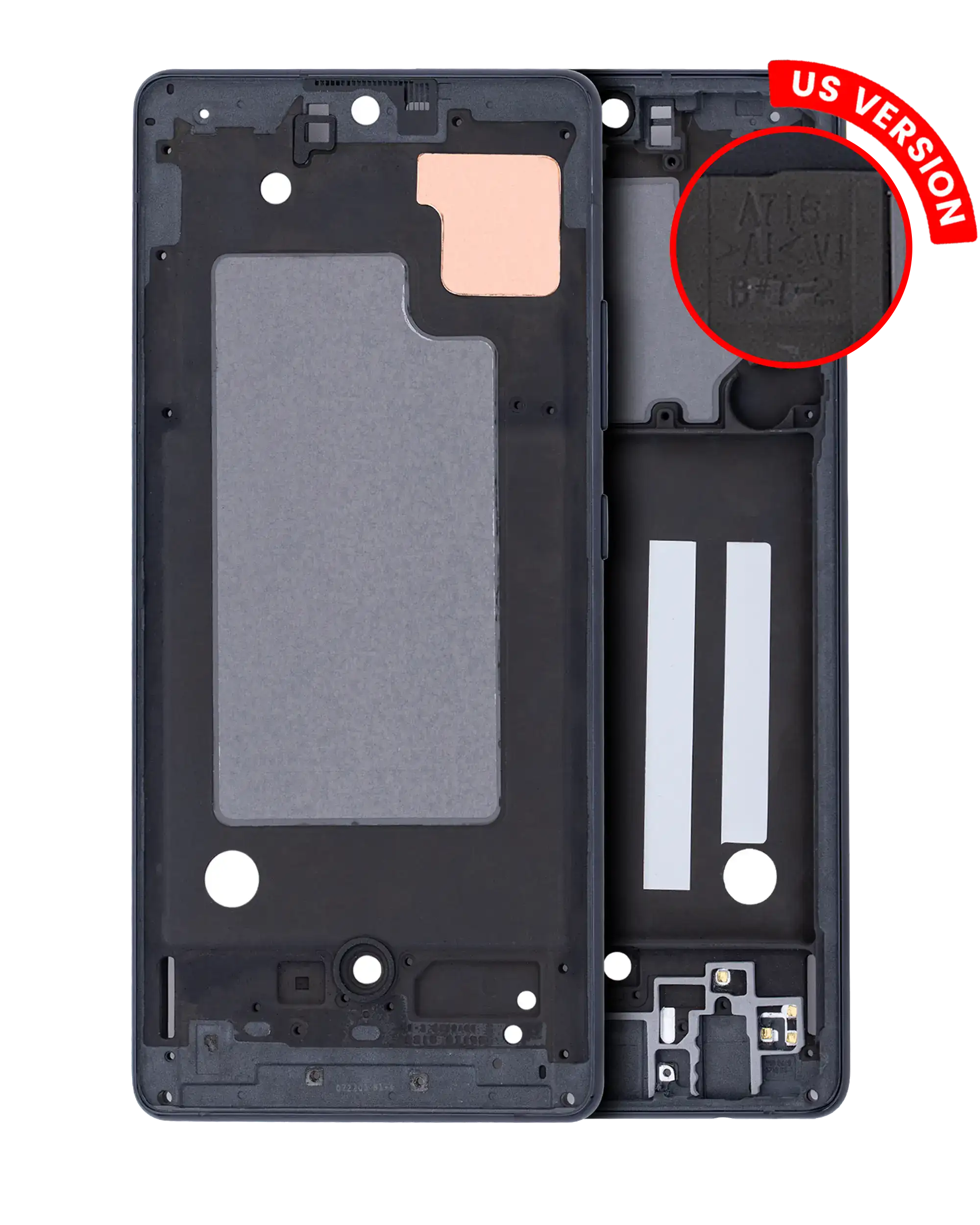 Mid-Frame Housing Compatible For Samsung Galaxy A71 5G (Us Version) (Prism Cube Black)