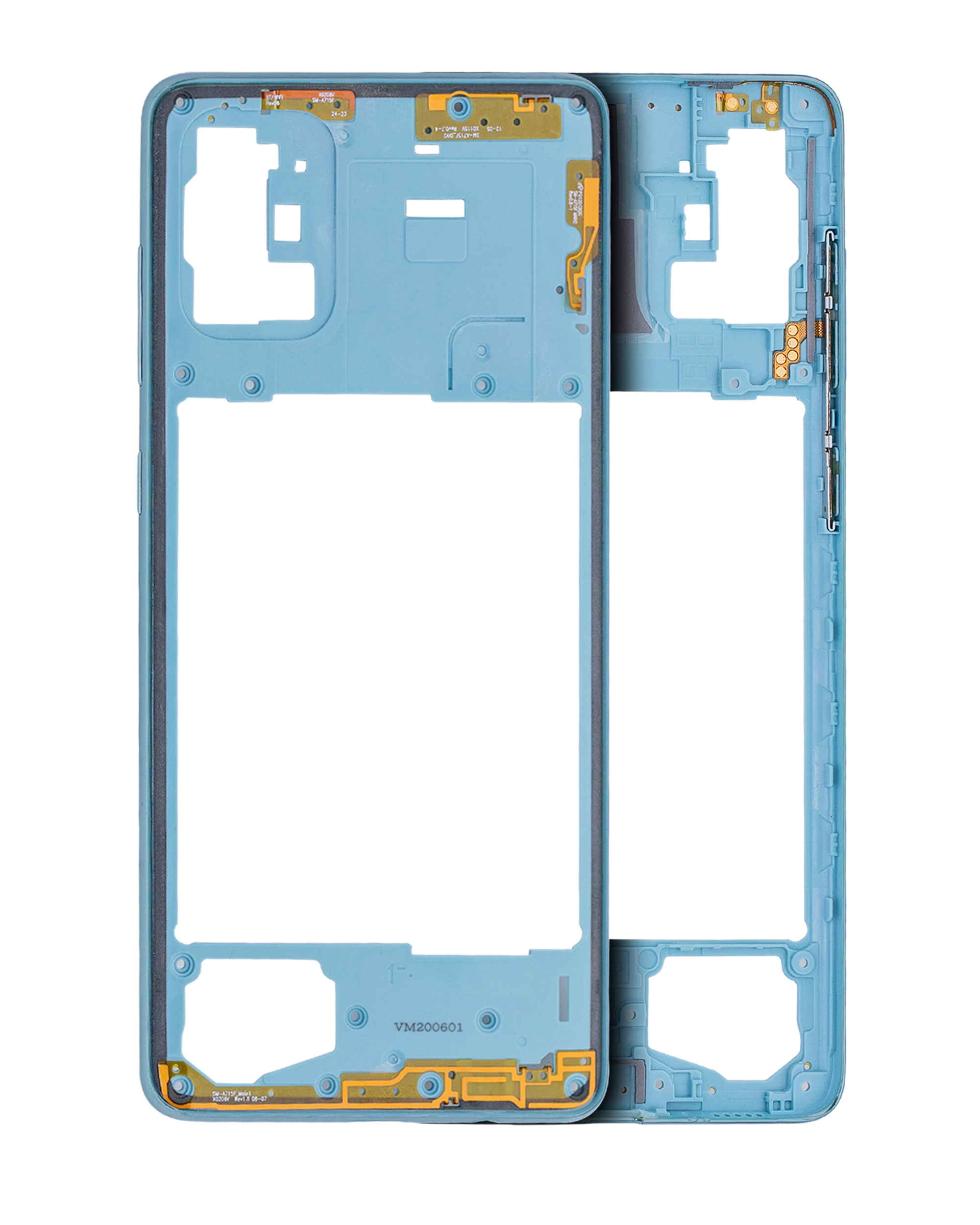 Mid-Frame Housing Compatible For Samsung Galaxy A71 (A715 / 2020) (Aftermarket Plus) (Prism Crush Blue)