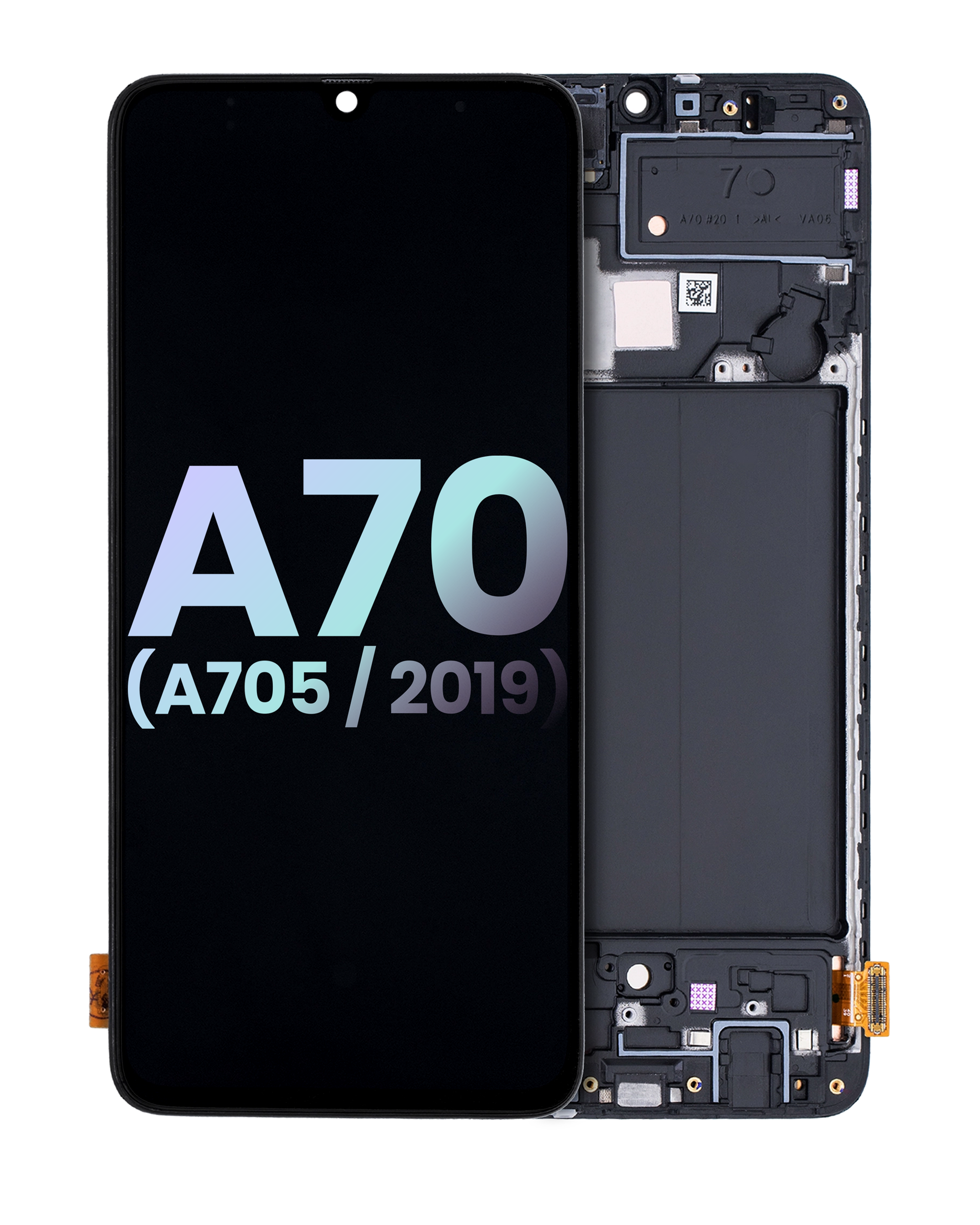 Oled Assembly With Frame Compatible For Samsung Galaxy A70  (A705 / 2019) (Service Pack) (All Colors)