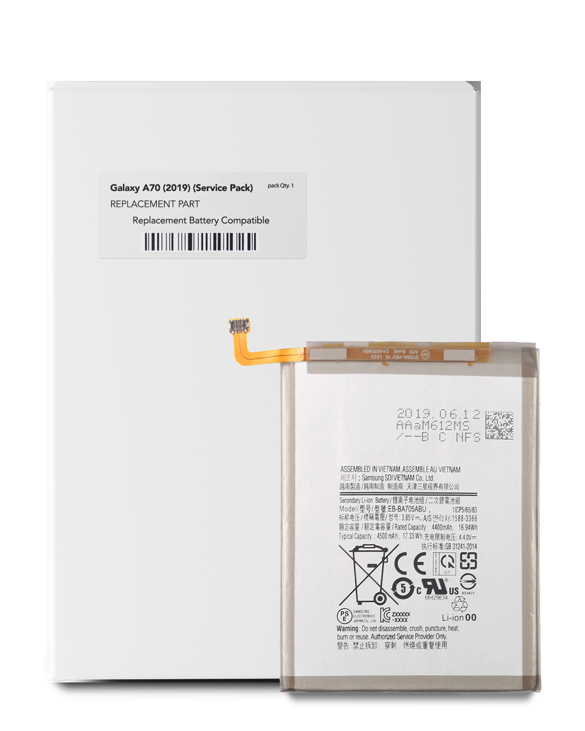 Replacement Battery Compatible For Samsung Galaxy A70 (A705 / 2019) (Eb-Ba705Abu) (Service Pack)