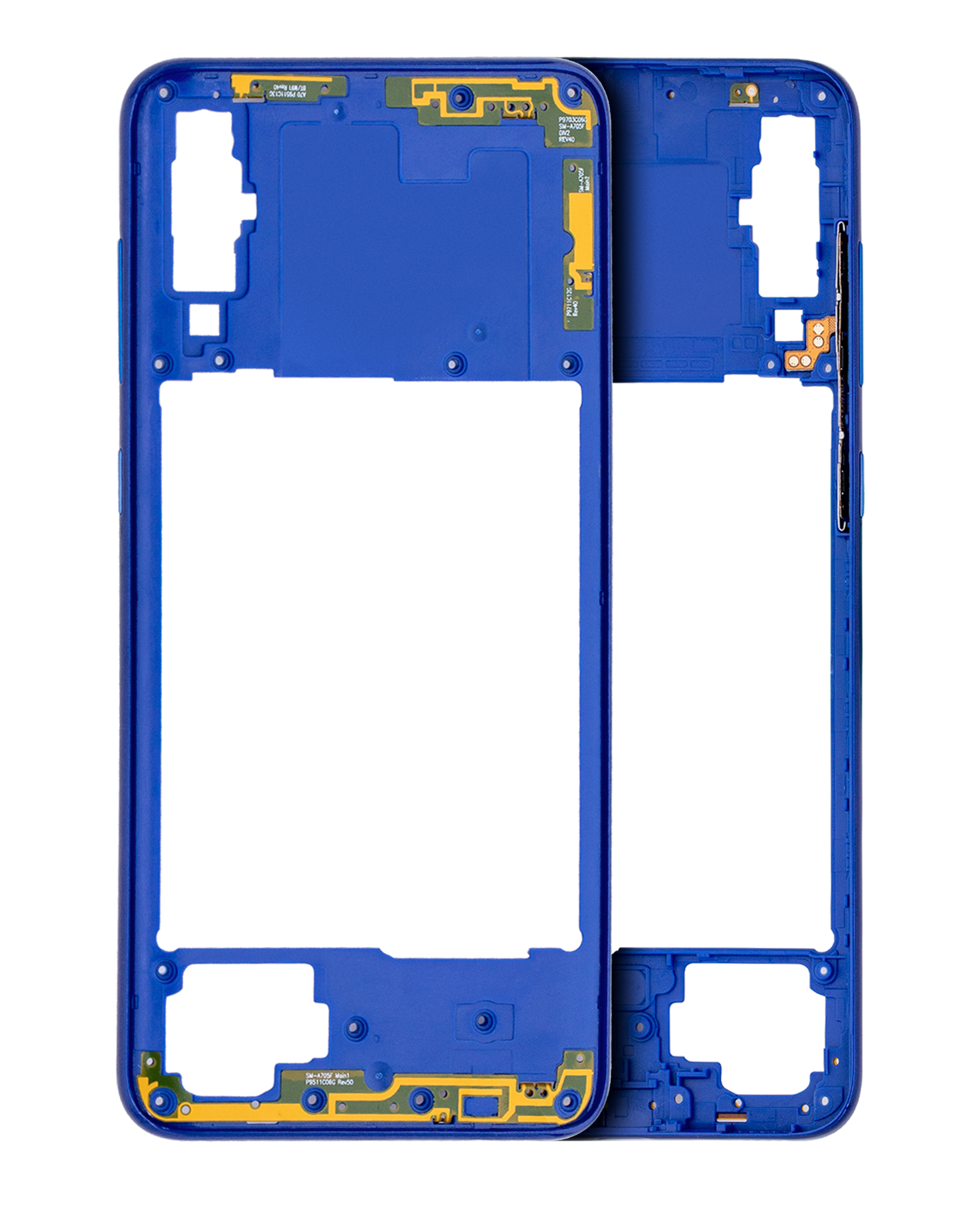 Mid-Frame Housing Compatible For Samsung Galaxy A70 (A705 / 2019) (Aftermarket Plus) (Blue)