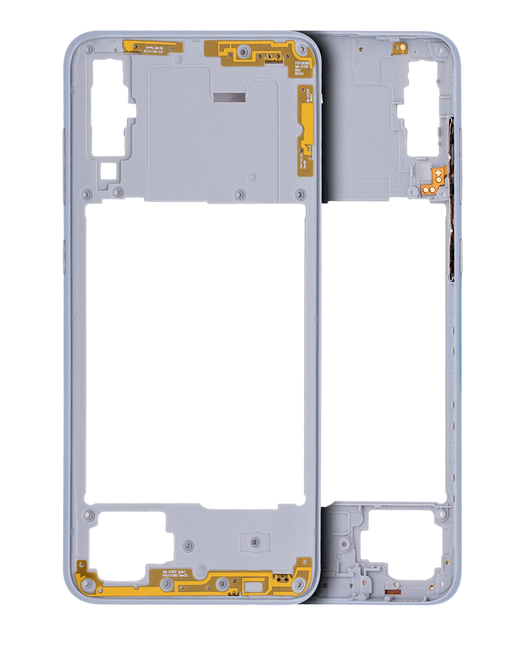 Mid-Frame Housing Compatible For Samsung Galaxy A70 (A705 / 2019) (Aftermarket Plus) (White)