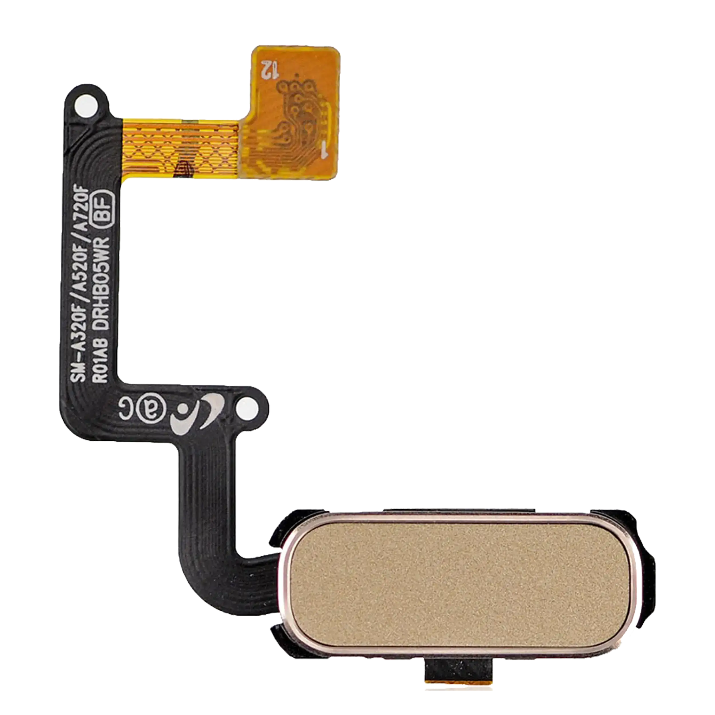 Fingerprint Reader With Flex Cable Compatible For Samsung Galaxy A3 (A320 / 2017) / A5 (A520 / 2017) / A7 (A720 / 2017) (Gold)