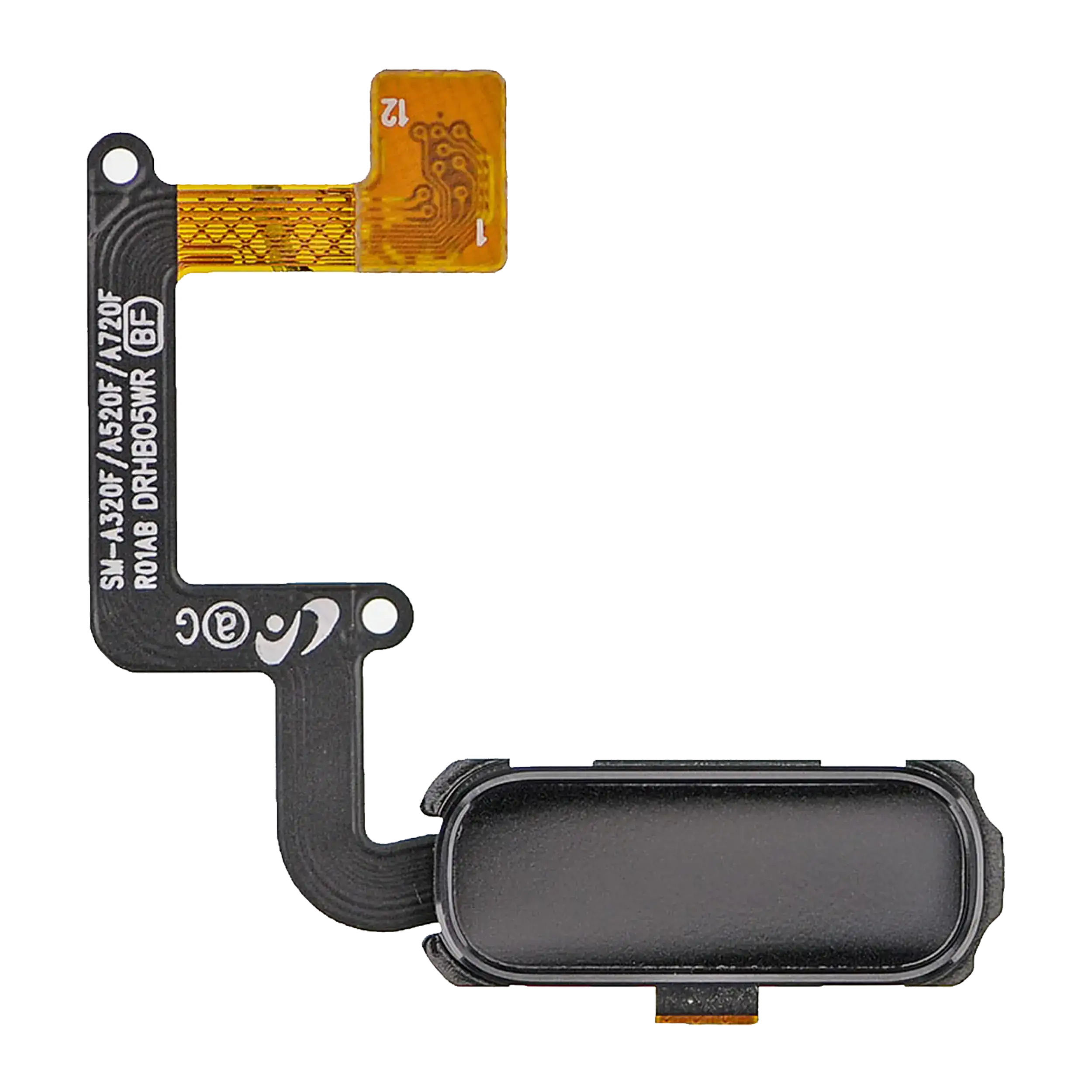 Fingerprint Reader With Flex Cable Compatible For Samsung Galaxy A3 (A320 / 2017) / A5 (A520 / 2017) / A7 (A720 / 2017) (Black)