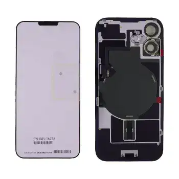 Back Glass With Steel Plate With Wireless Nfc Charging Magsafe Magnet & Flashlight Flex Compatible For Iphone 16 Plus (Us Version) () (Teal)