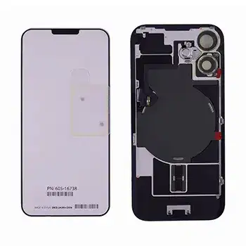Back Glass With Steel Plate With Wireless Nfc Charging Magsafe Magnet & Flashlight Flex Compatible For Iphone 16 Plus () (Pink)