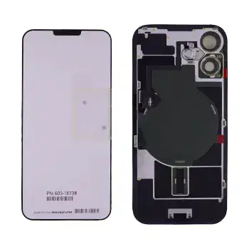 Back Glass With Steel Plate With Wireless Nfc Charging Magsafe Magnet & Flashlight Flex Compatible For Iphone 16 () (Teal)