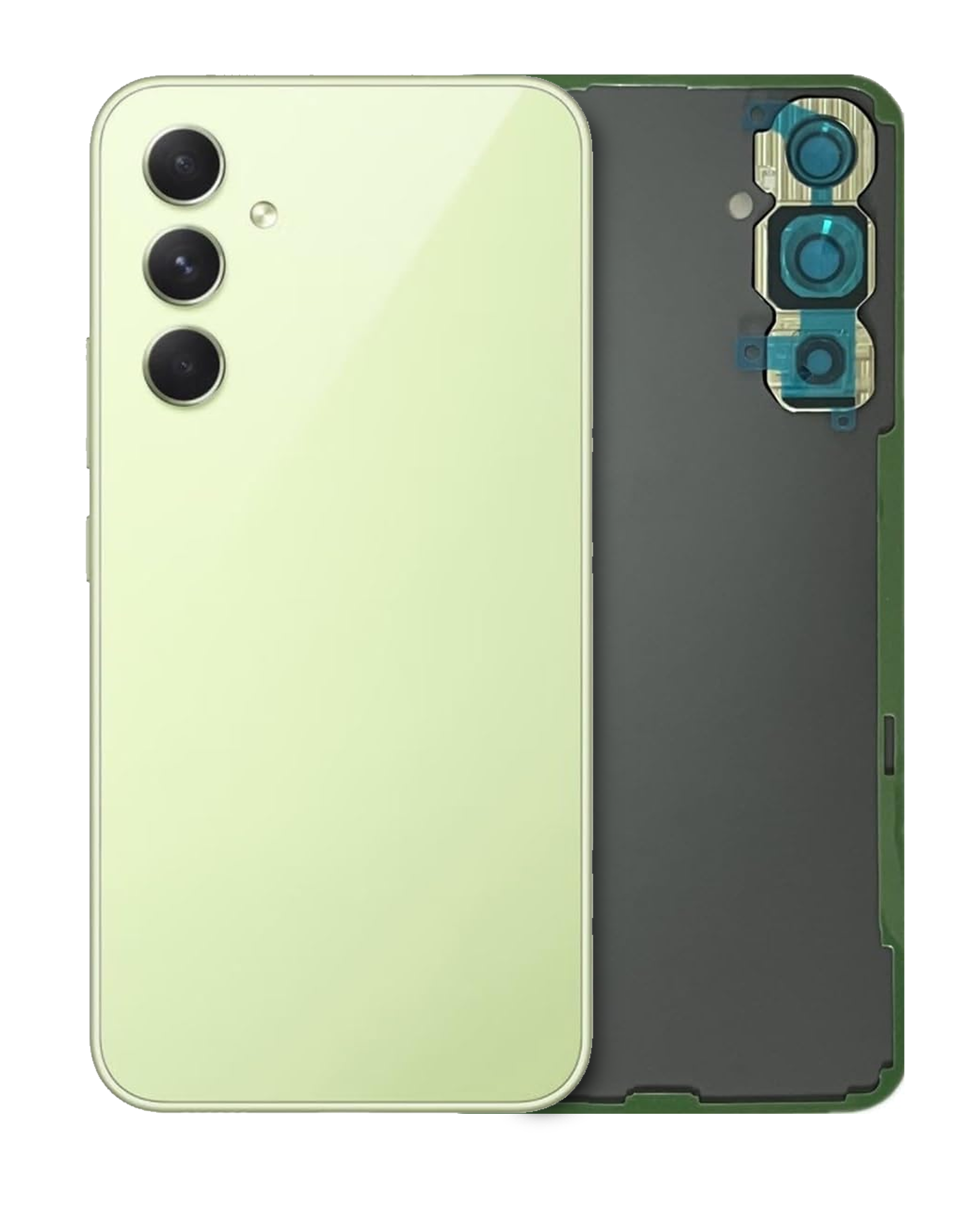 Back Cover Glass With Camera Lens Compatible For Samsung Galaxy A54 5G (A546 / 2023) (Service Pack) (Lime)