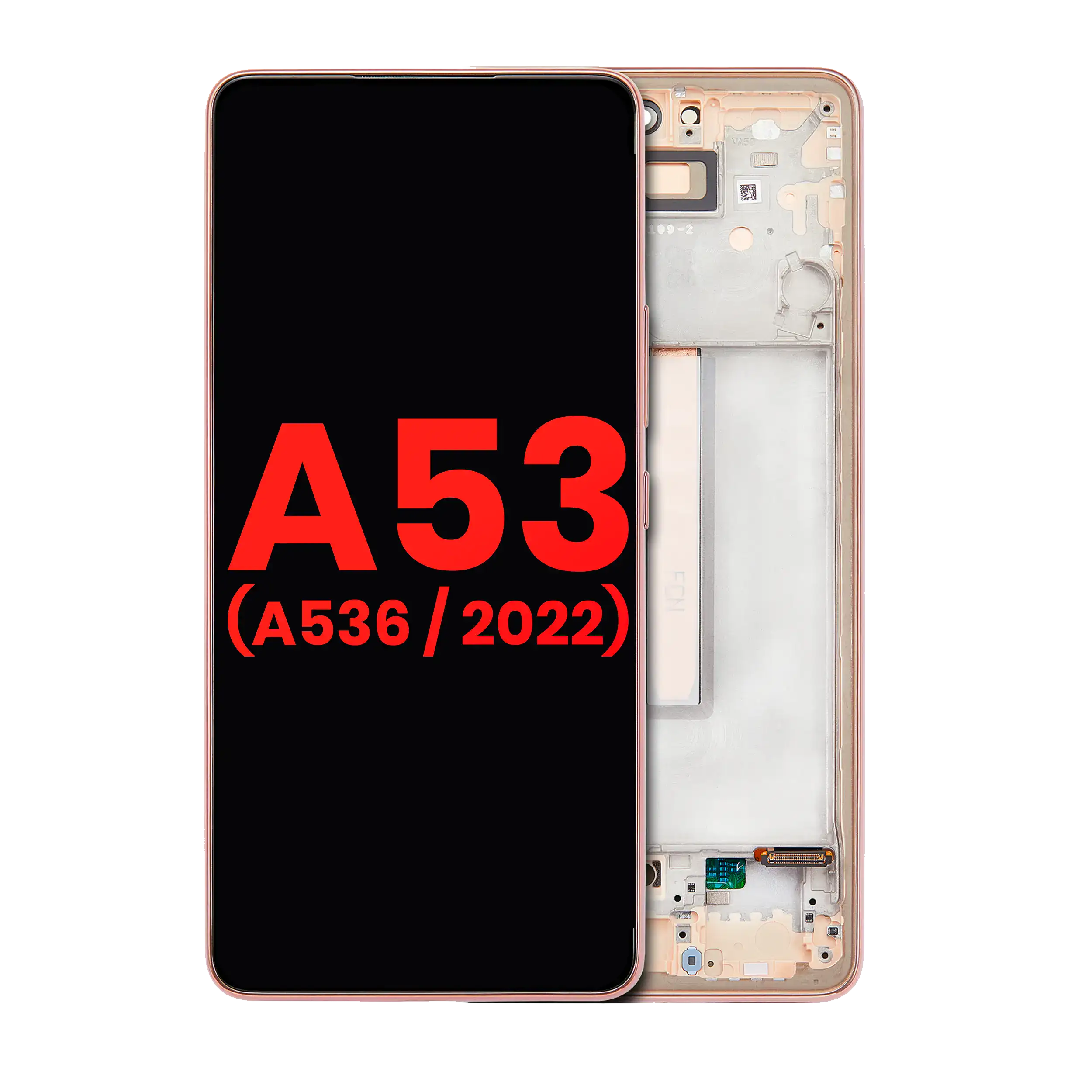 Oled Assembly With Frame Compatible For Samsung Galaxy A53 5G (A536 / 2022) (6.36") (Aftermarket Plus) (Peach)