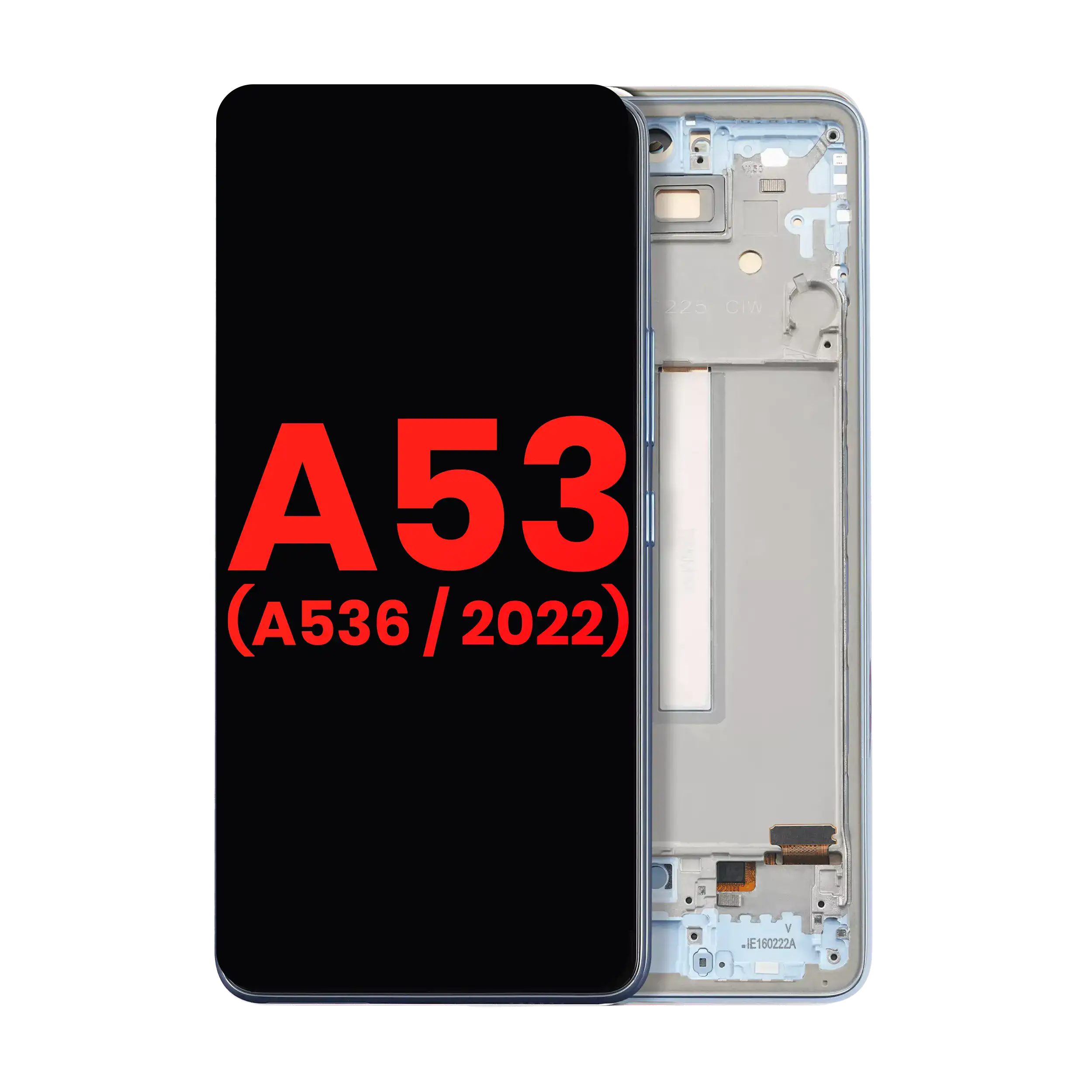 Oled Assembly With Frame Compatible For Samsung Galaxy A53 5G ( A536 / 2022) (6.36") (Aftermarket Plus) (Blue)