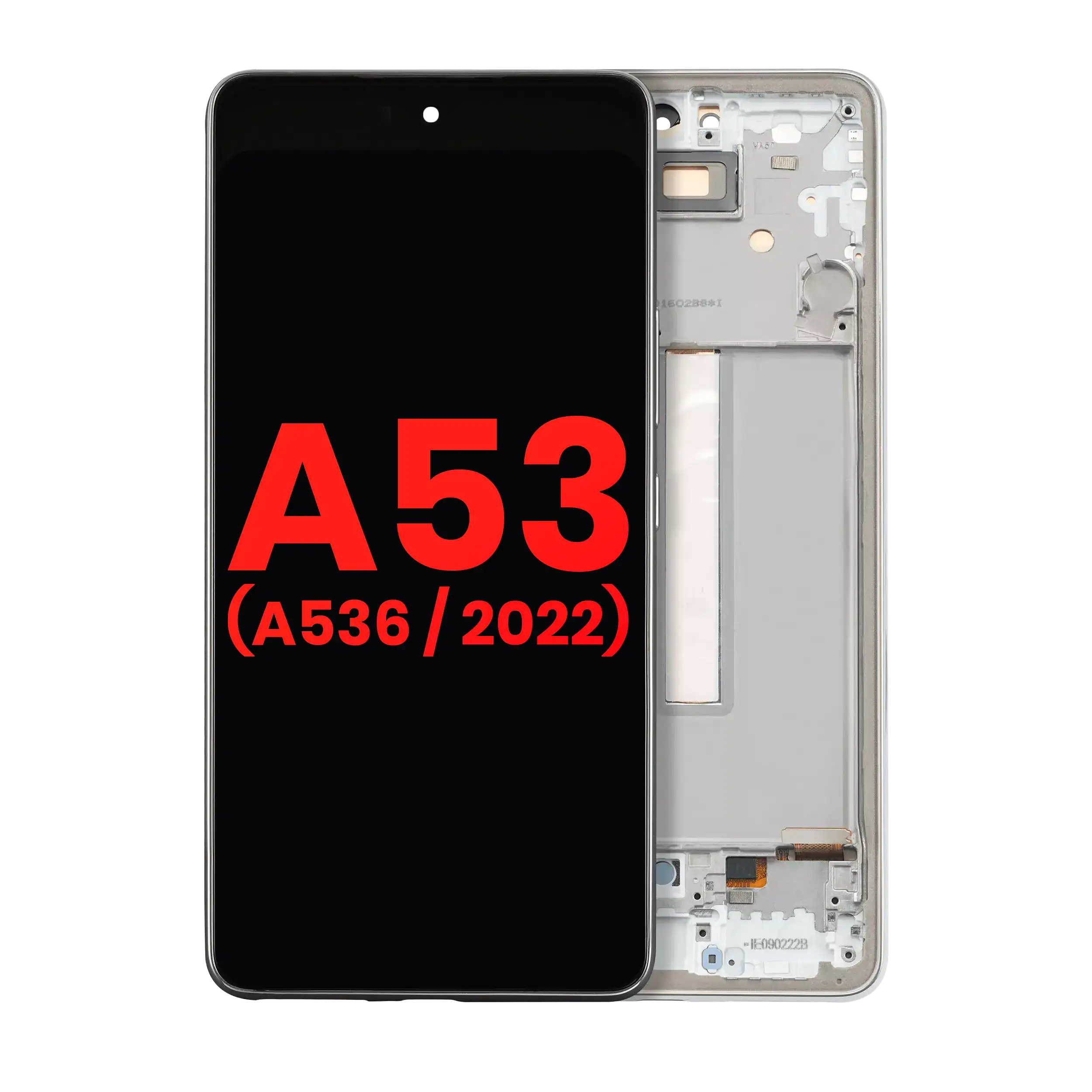 Oled Assembly With Frame Compatible For Samsung Galaxy A53 5G ( A536 / 2022) (6.36") (Aftermarket Plus) (White)