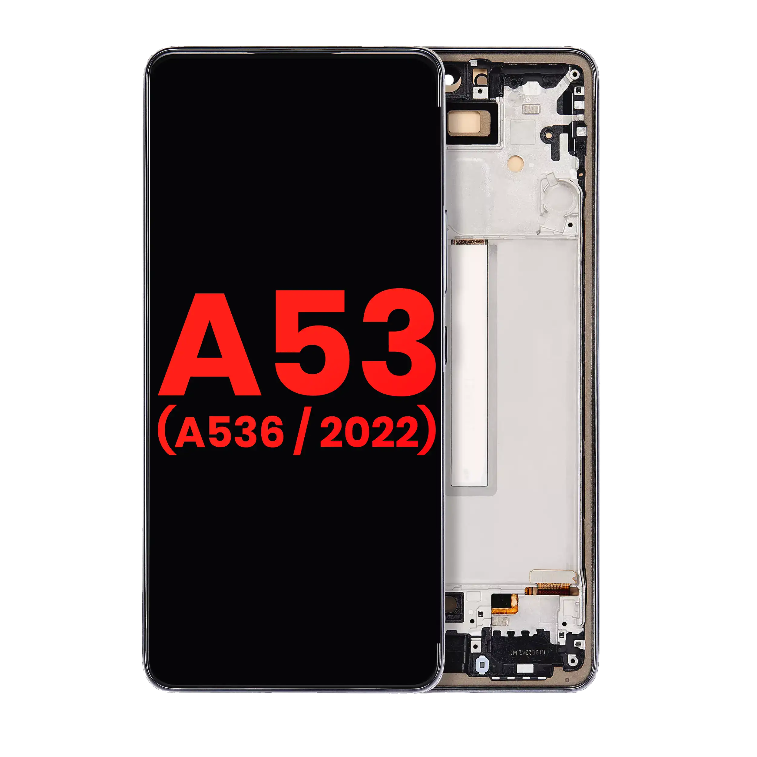 Oled Assembly With Frame Compatible For Samsung Galaxy A53 5G (A536 / 2022) (6.36") (Aftermarket Plus) (Black)