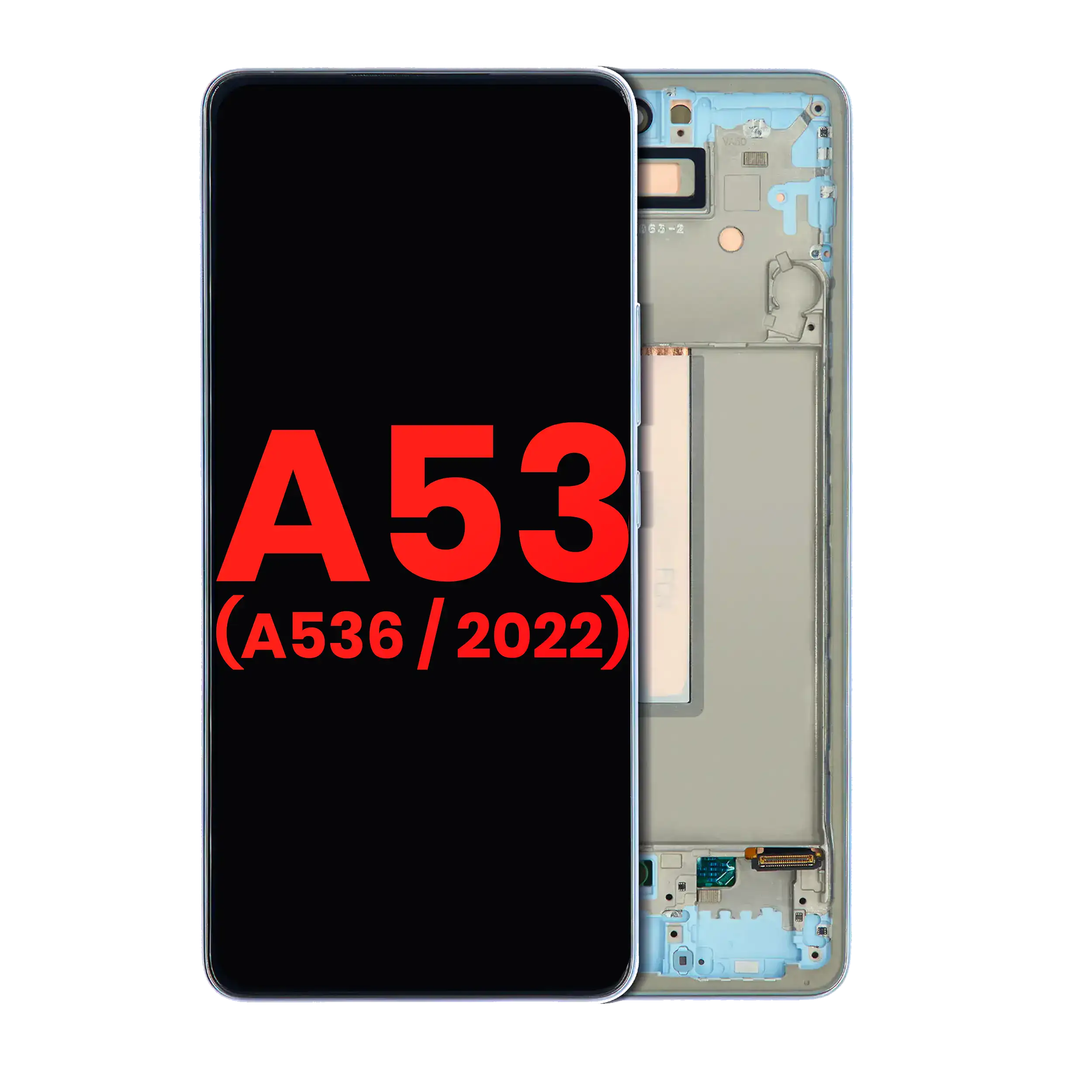 Oled Assembly With Frame Compatible For Samsung Galaxy A53 5G (A536 / 2022) (6.46") (Aftermarket Plus) (Blue)