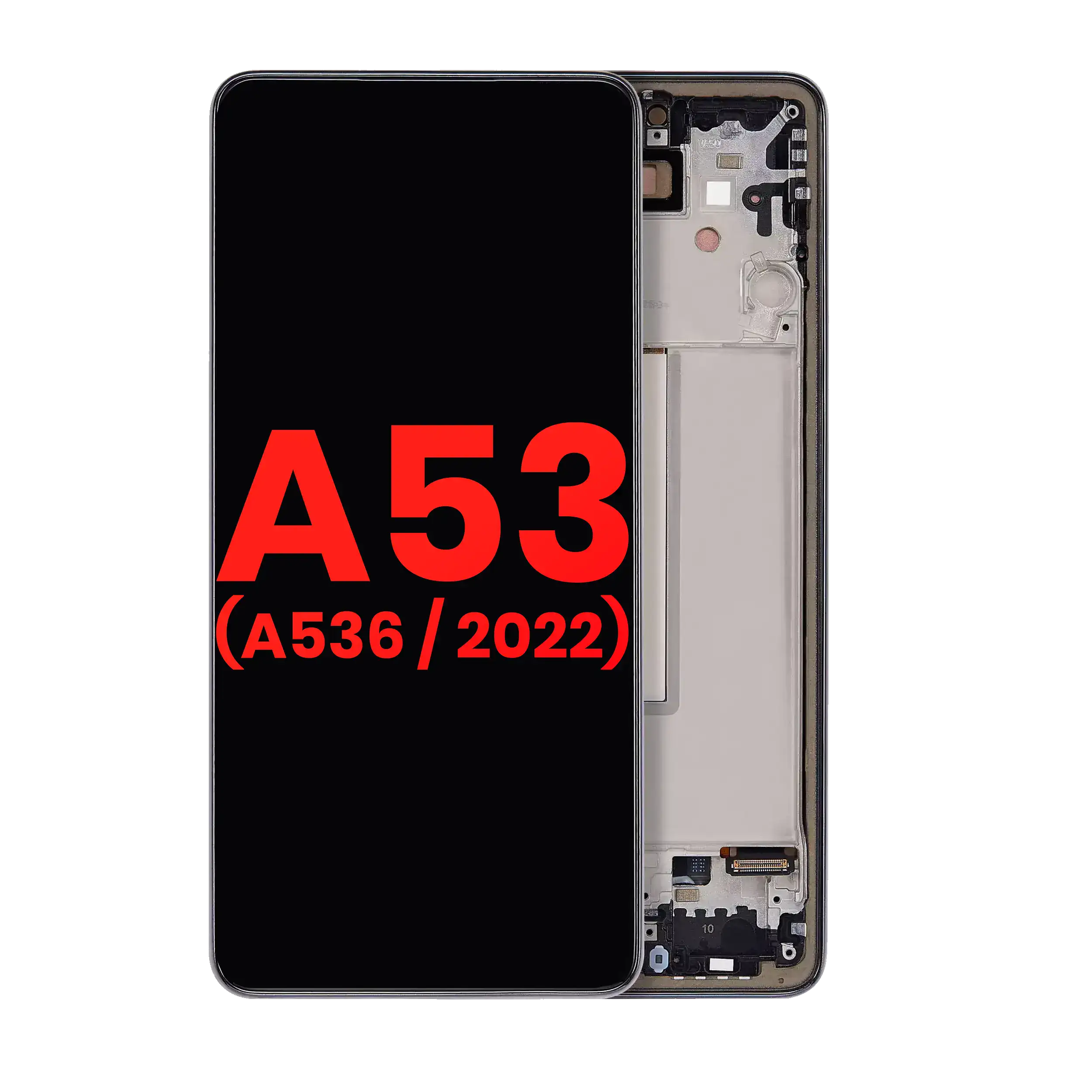 Oled Assembly With Frame Compatible For Samsung Galaxy A53 5G (A536 / 2022) (6.46") (Aftermarket Plus) (Black)