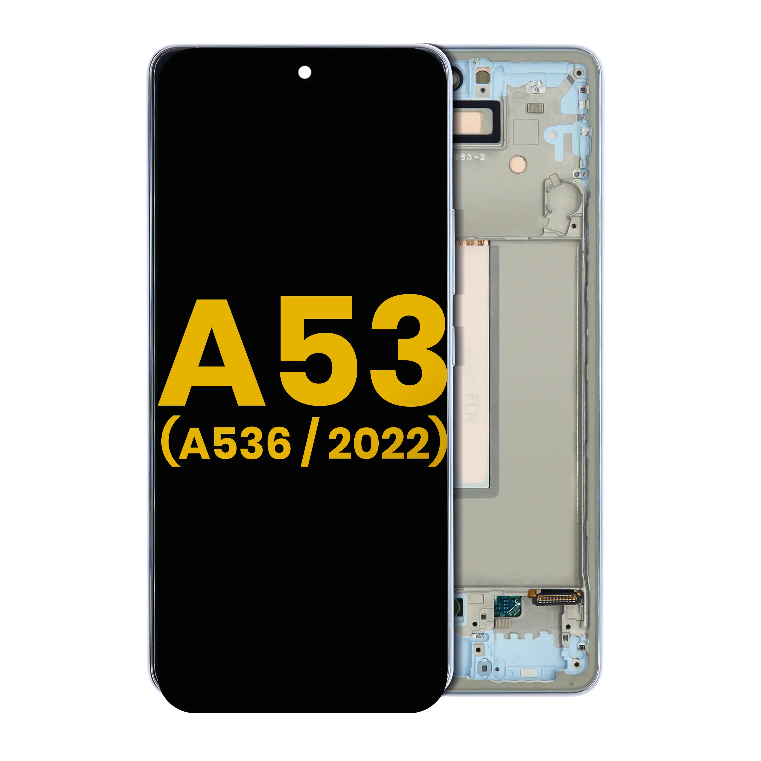 Oled Assembly With Frame Compatible For Samsung Galaxy A53 5G (A536 / 2022) (Refurbished) (Blue)