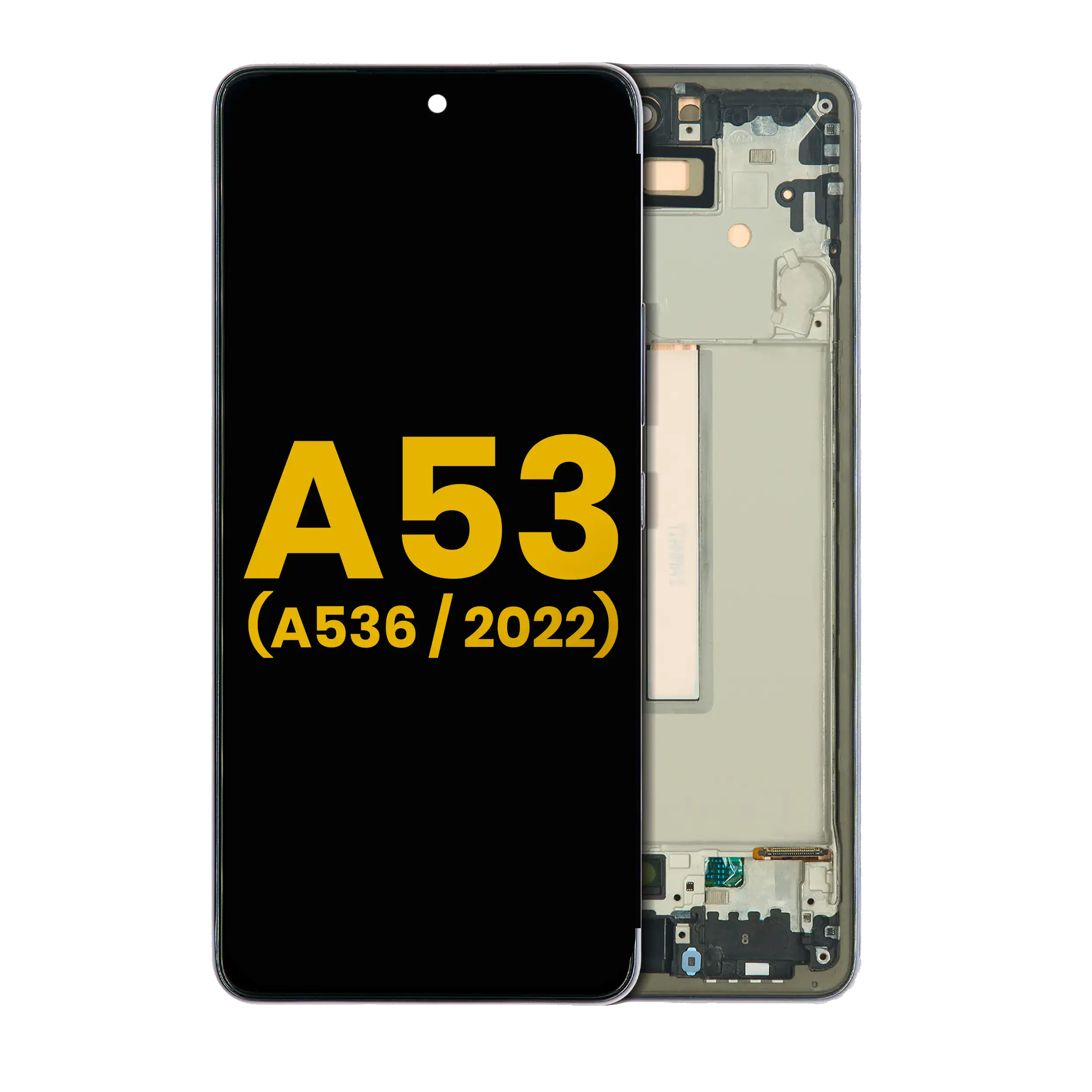 Oled Assembly With Frame Compatible For Samsung Galaxy A53 5G ( A536 / 2022) (Refurbished) (Black)