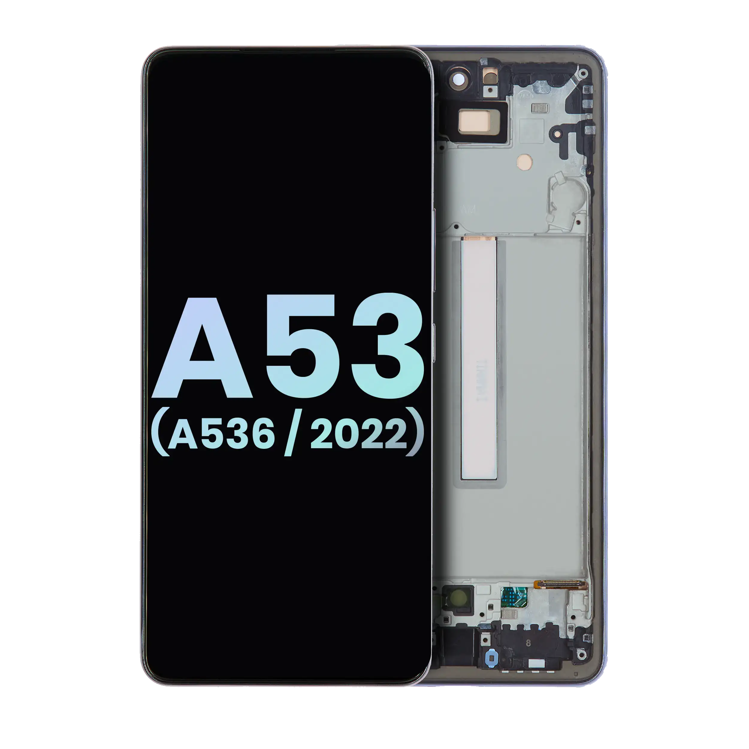 Oled Assembly With Frame Compatible For Samsung Galaxy A53 5G (A536 / 2022) (Service Pack) (Black)