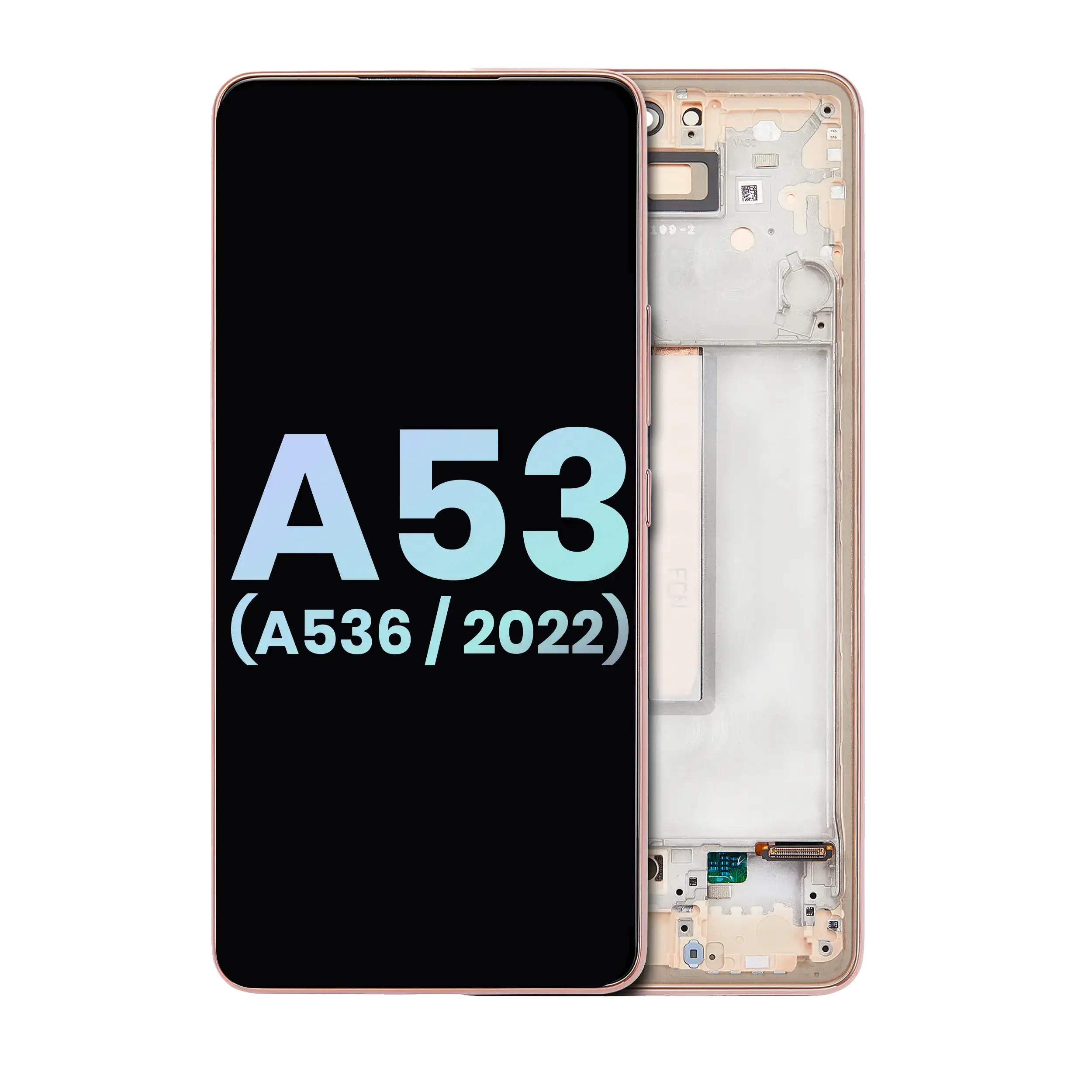 Oled Assembly With Frame Compatible For Samsung Galaxy A53 5G (A536 / 2022) (Service Pack) (Peach)