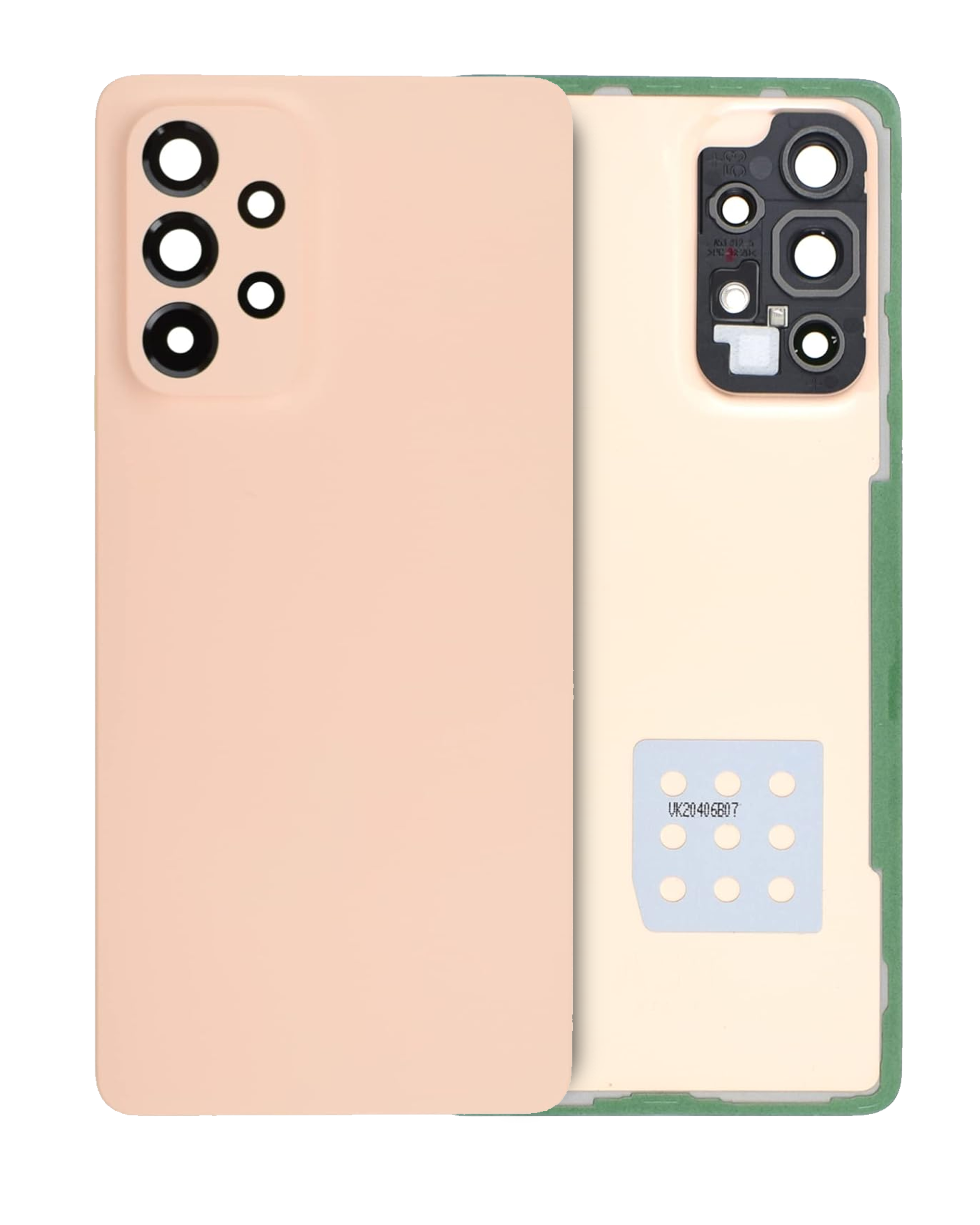 Back Cover Glass With Camera Lens Compatible For Samsung Galaxy A53 5G (A536 / 2022) (Service Pack) (Peach)