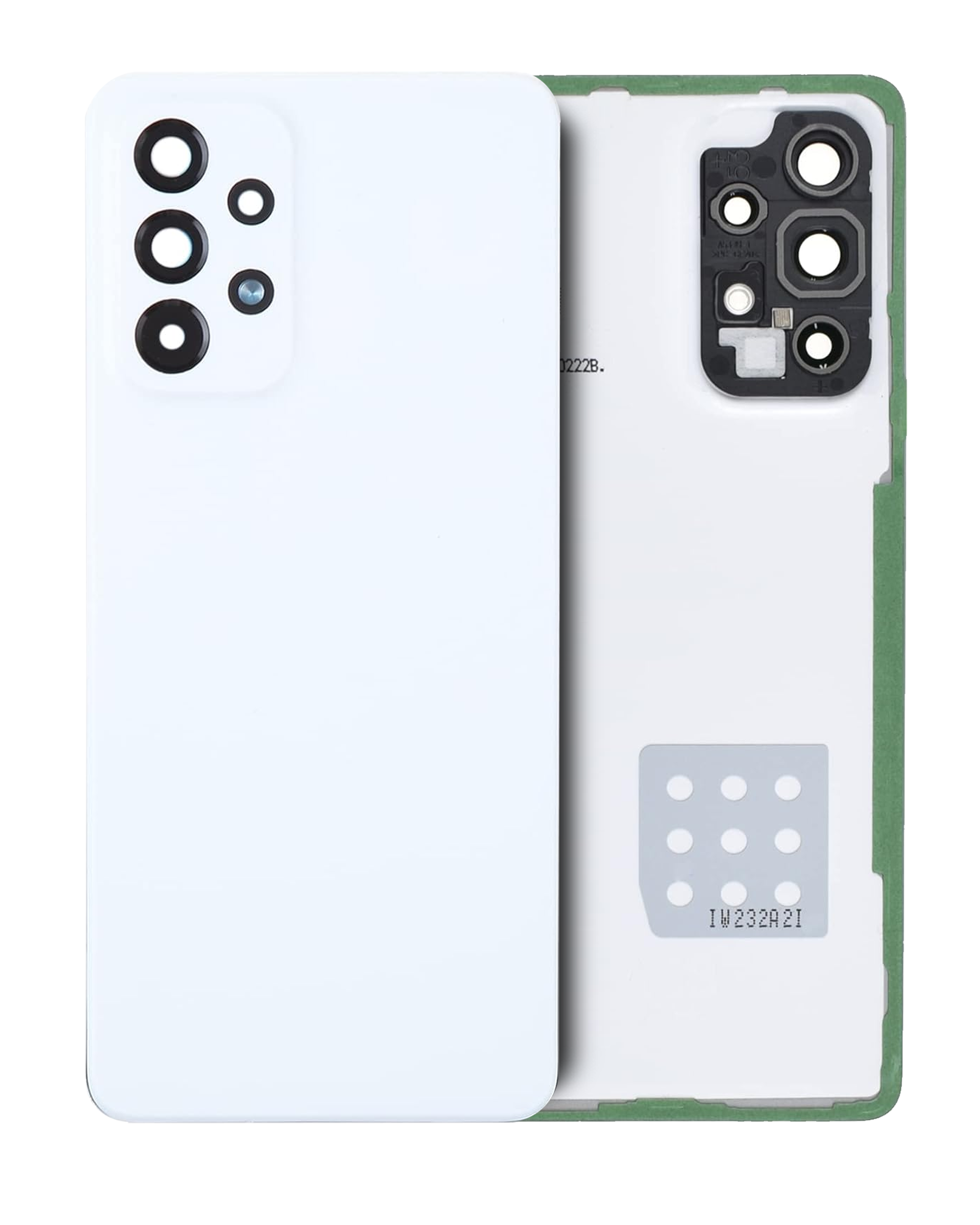 Back Cover Glass With Camera Lens Compatible For Samsung Galaxy A53 5G (A536 / 2022) (Service Pack) (White)
