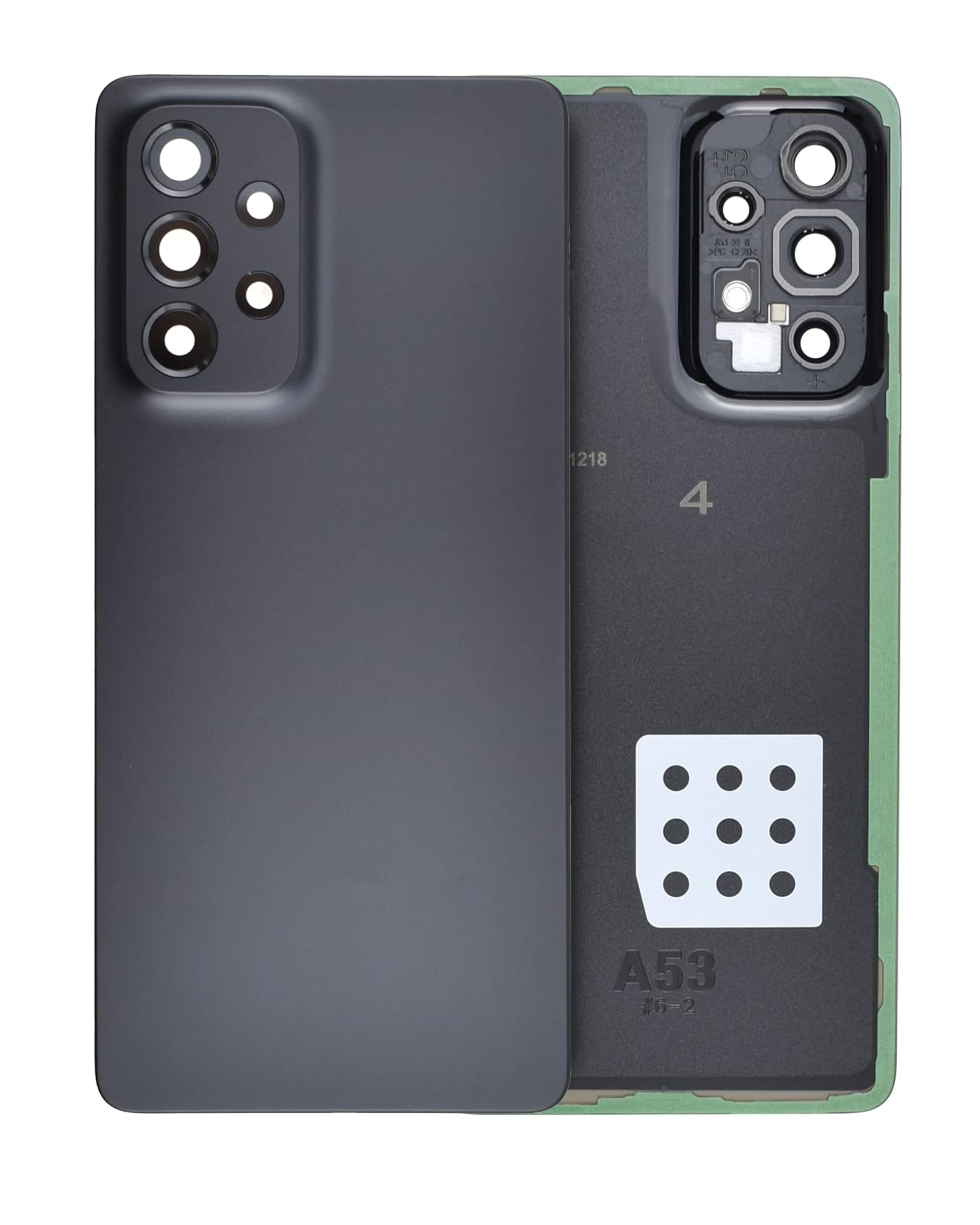 Back Cover Glass With Camera Lens Compatible For Samsung Galaxy A53 5G (A536 / 2022) (Service Pack) (Black)