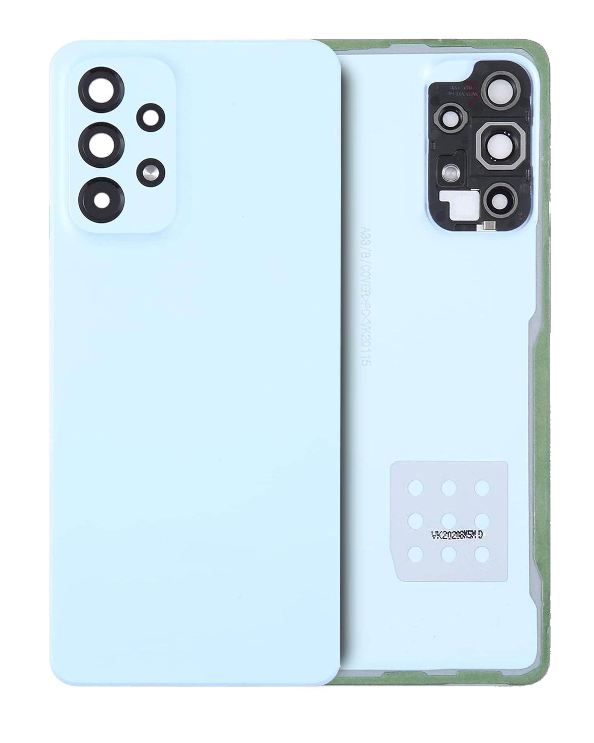 Back Cover Glass With Camera Lens Compatible For Samsung Galaxy A53 5G (A536 / 2022) (Service Pack) (Blue)