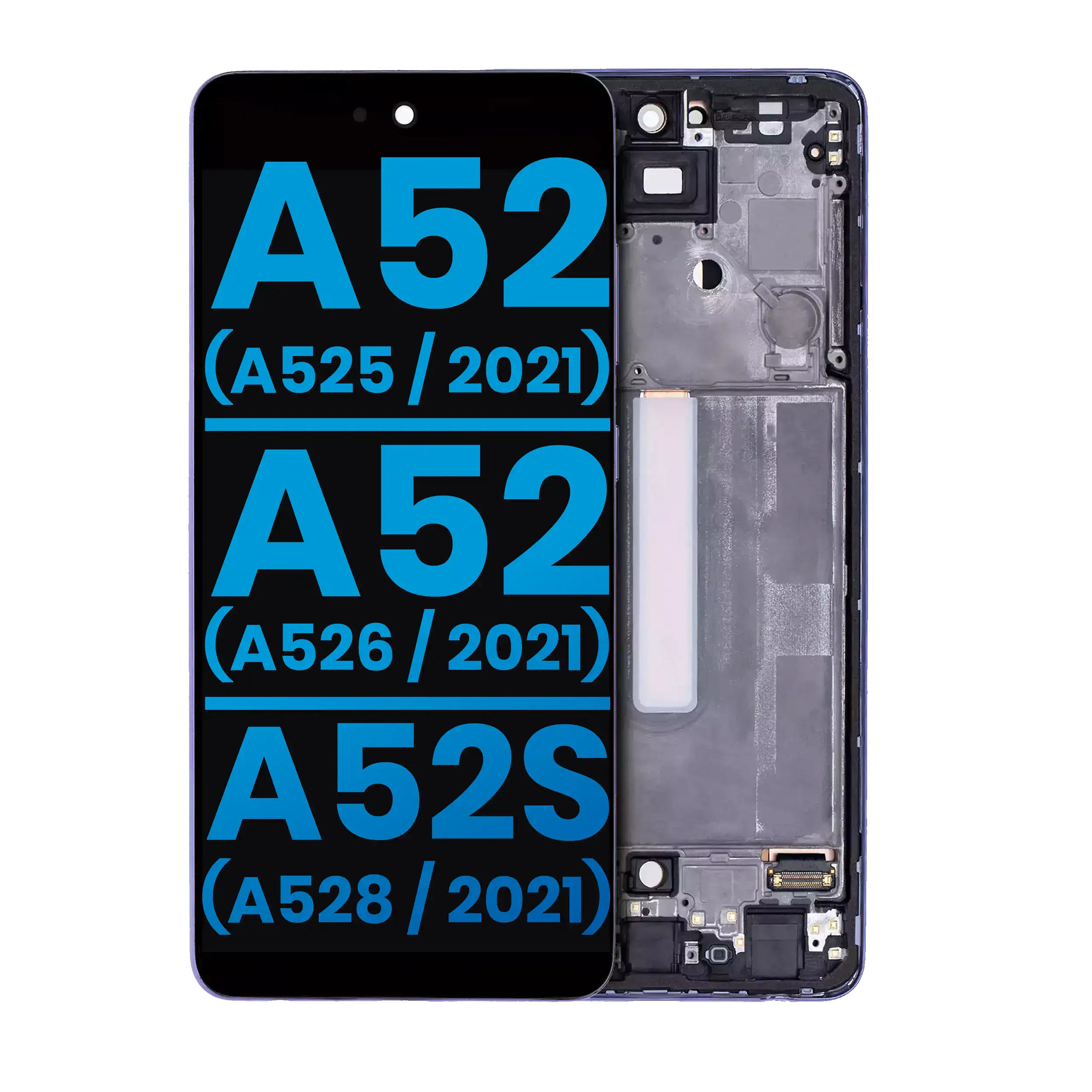 Lcd Assembly With Frame Compatible For Samsung Galaxy A52 4G/5G/A52S (2021) - Awesome Violet